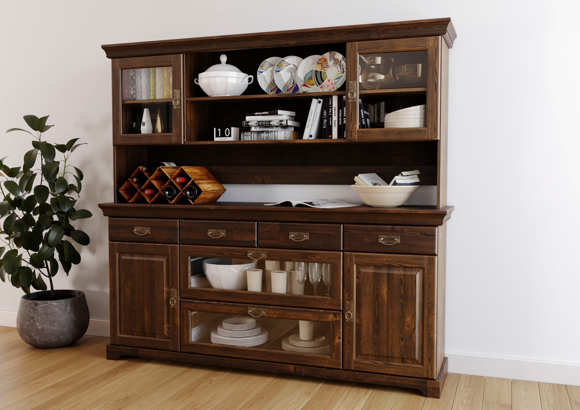 Home affaire Buffet "Rügen", zertifiziertes Massivholz, im Landhausstil günstig online kaufen