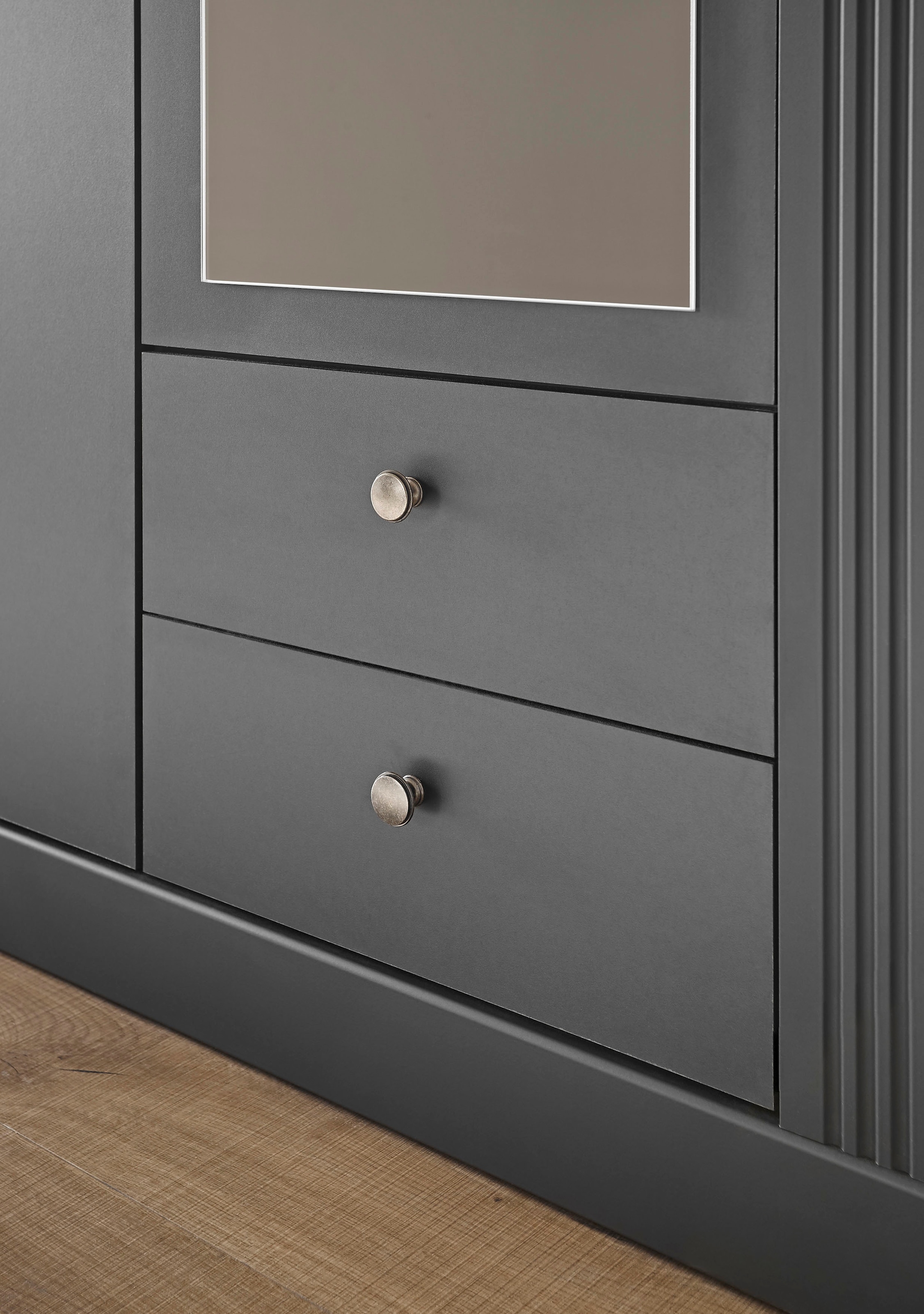 OTTO home Schlafzimmer-Set »Westminster« beinhaltet 1 Bett, Kleiderschrank 2-türig und 1 Nachtkommode