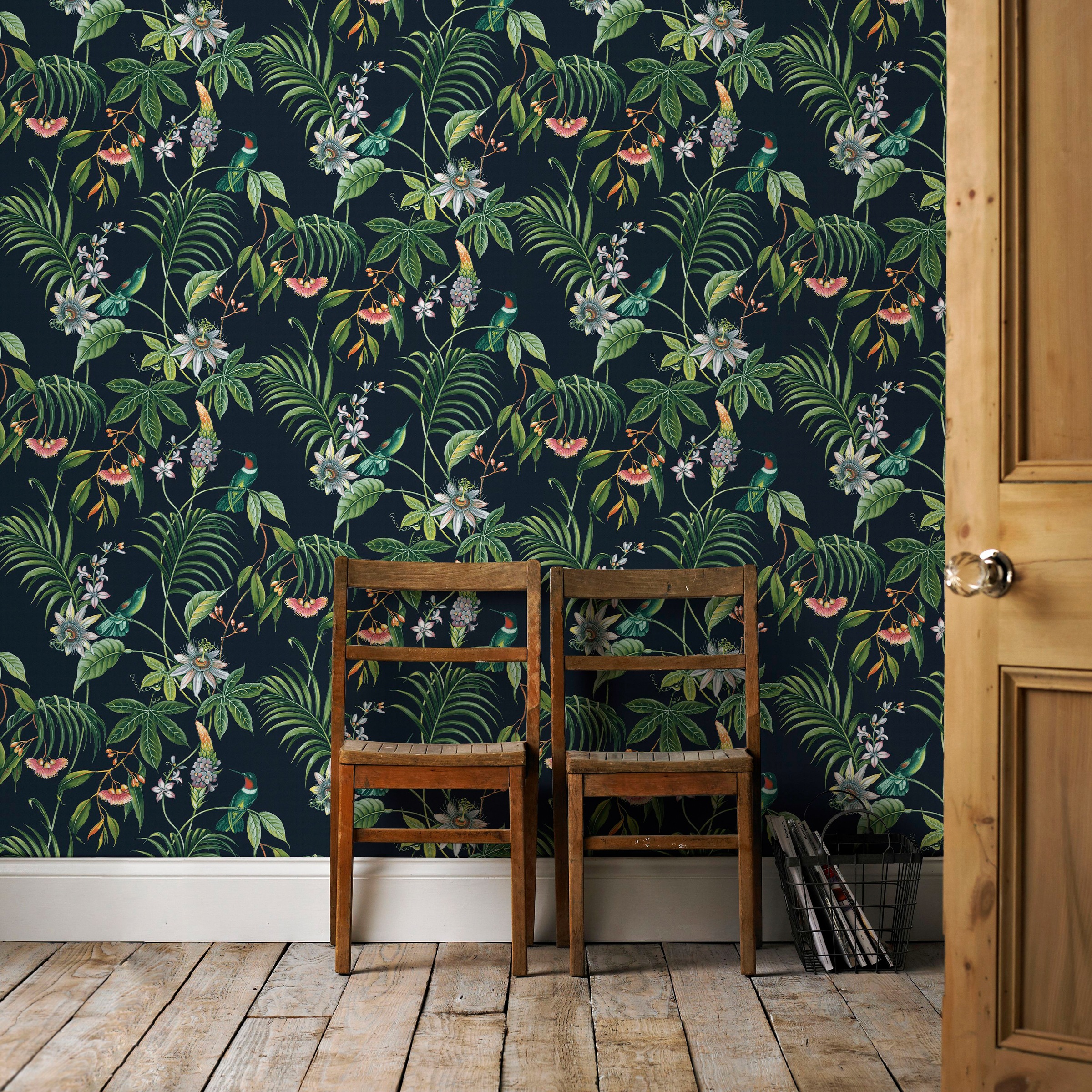 Superfresco Easy Vliestapete »Adilah« animal print geprägt Adilah Blümen Schwarz 1000x52cm