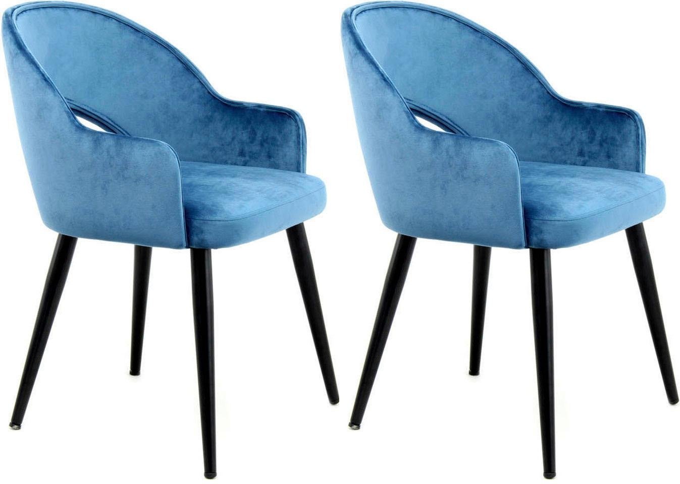 Kayoom Stuhl »Joris 110 2er-Set, einfarbiges Design,mit Retro-Charakter« (S günstig online kaufen