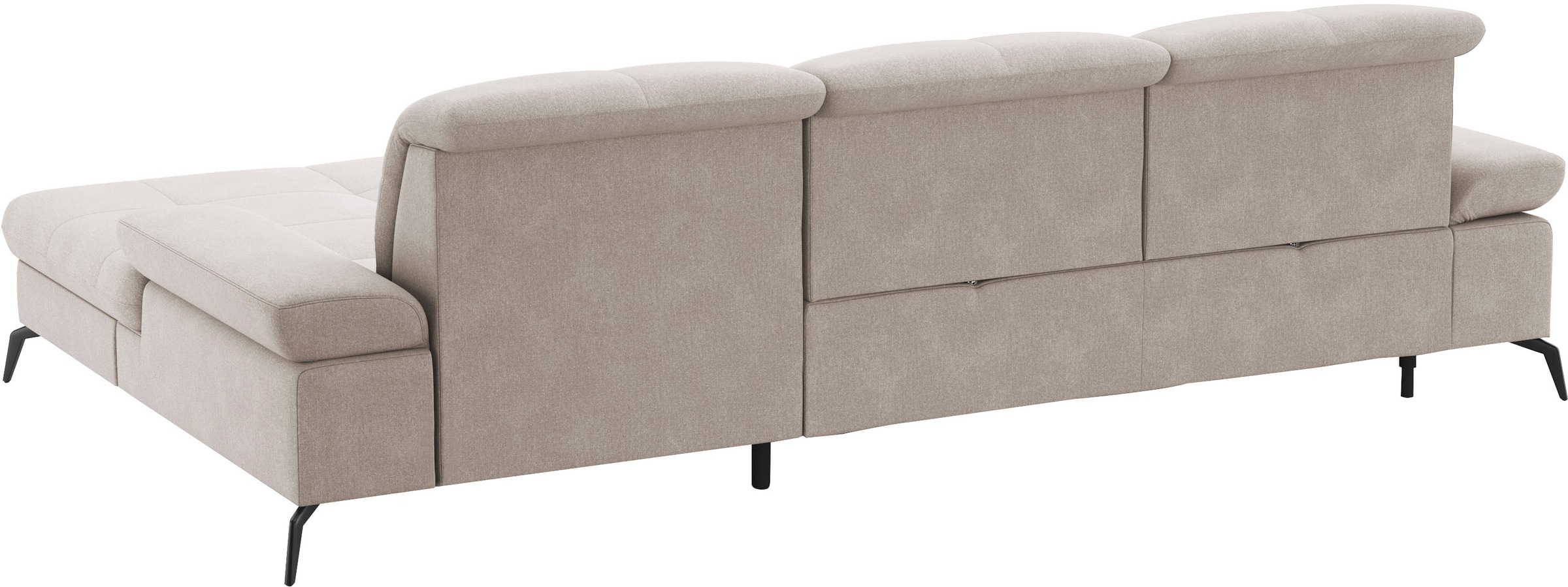 sit&more Ecksofa »Amica, L-Form, inkl. Sitztiefenverstellung & Armteilverstellung«, wahlweise mit Bettfunktion, Bettkasten und Kopfteilverstellung