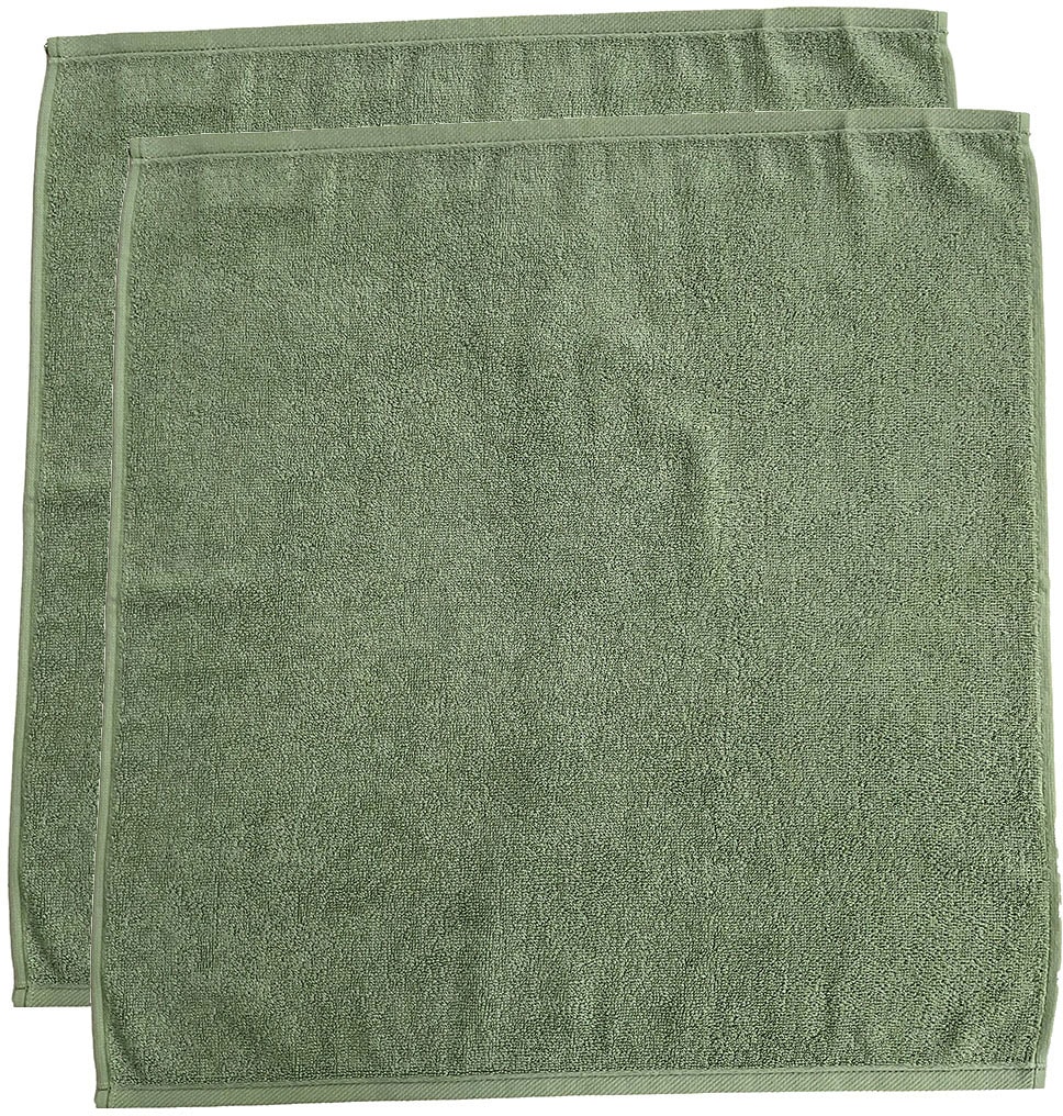 ROSS Geschirrtuch »Küchen-Frottiertuch, 50x50 cm«, (Set, 2 tlg.), vielseitig einsetzbarer Küchenhelfer aus 100% Baumwolle, unifarben