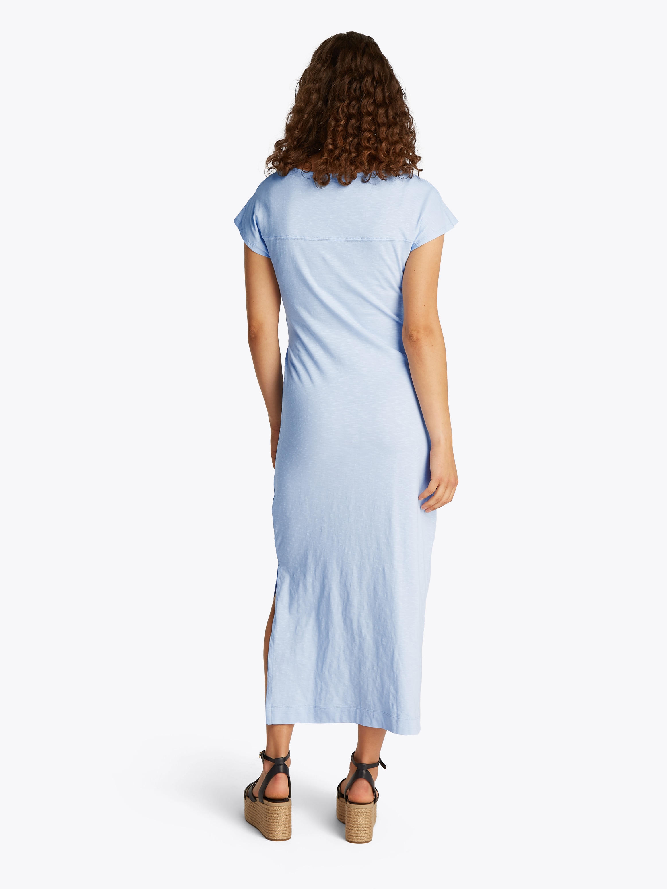 Tommy Hilfiger Midikleid »KNOT BOAT-NK MIDI DRESS SS«, mit Knotendetail