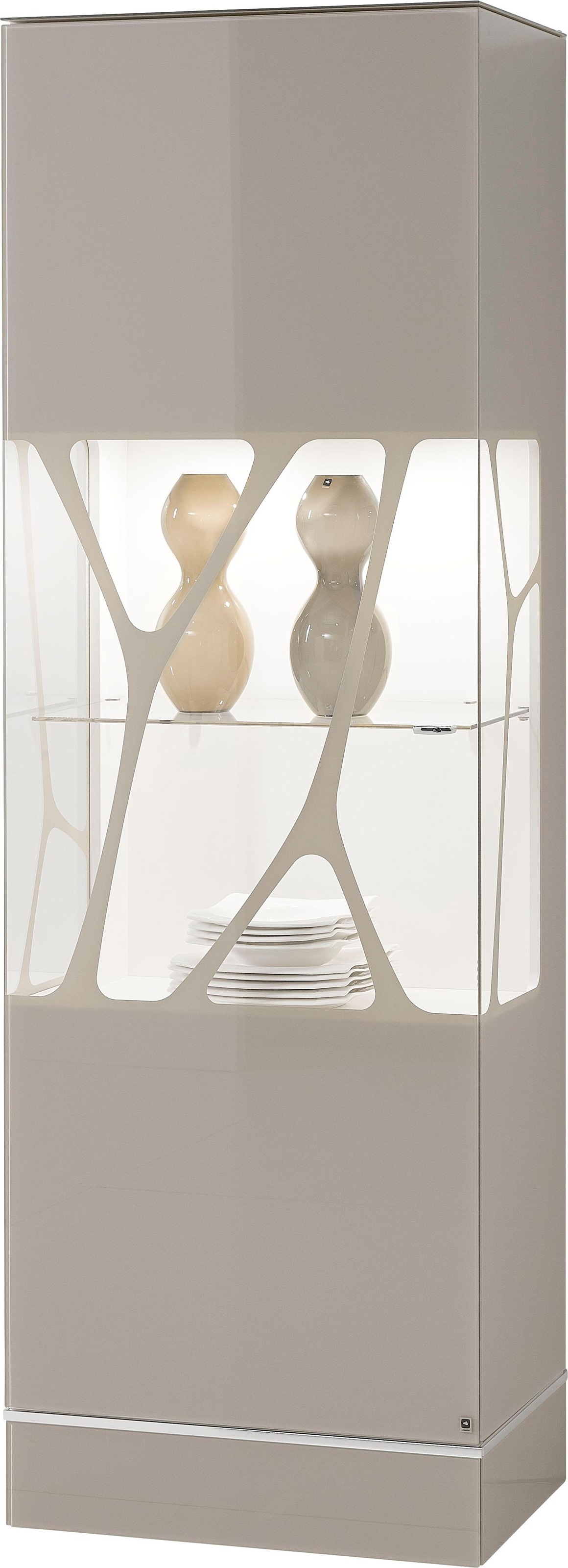 LEONARDO Glasvitrine »CUBE«, mit Genetics, wahlweise mit Beleuchtung, Höhe 192 cm