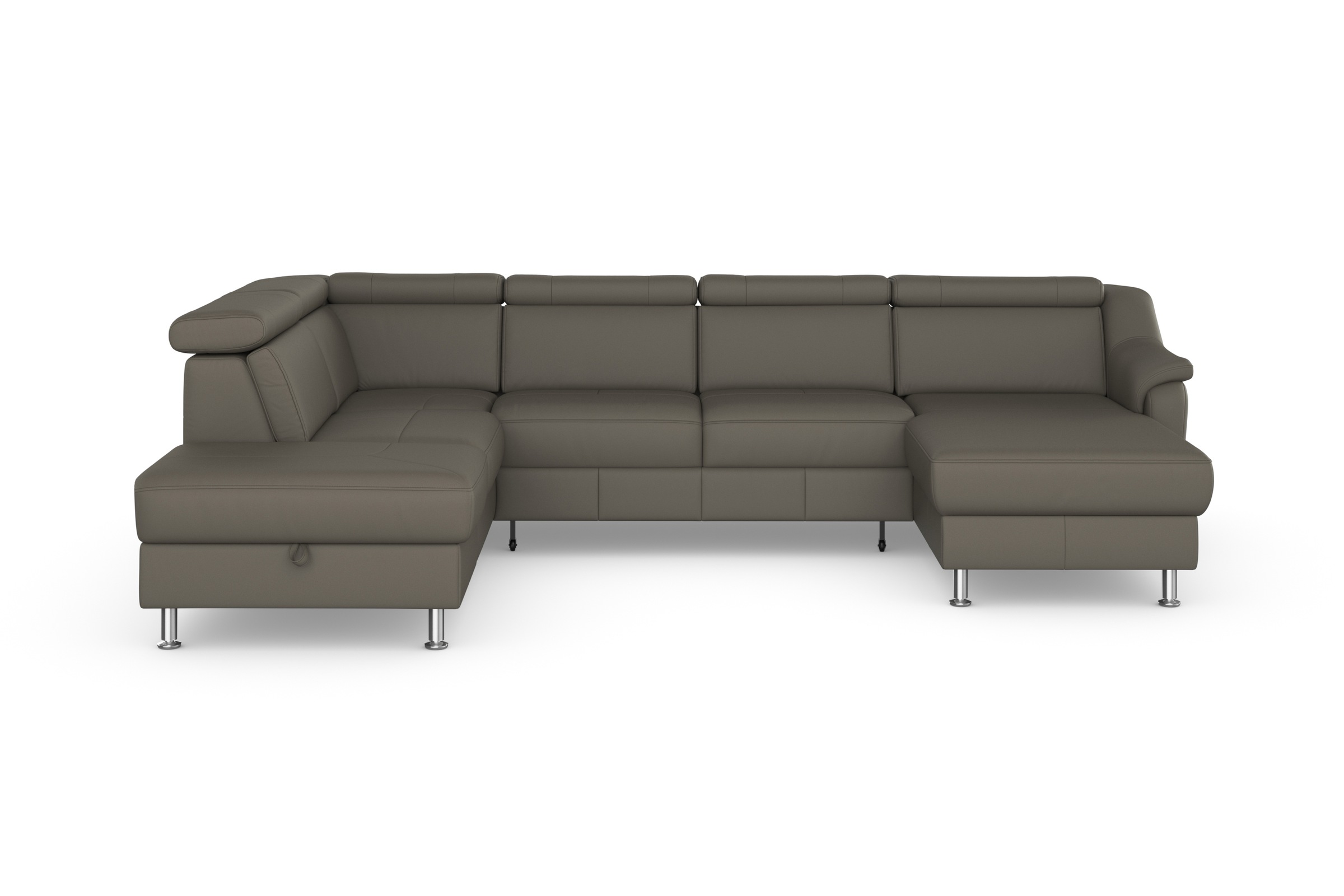 sit&more Wohnlandschaft »Freetown U-Form«, Kopfteilverstellung und Federker günstig online kaufen
