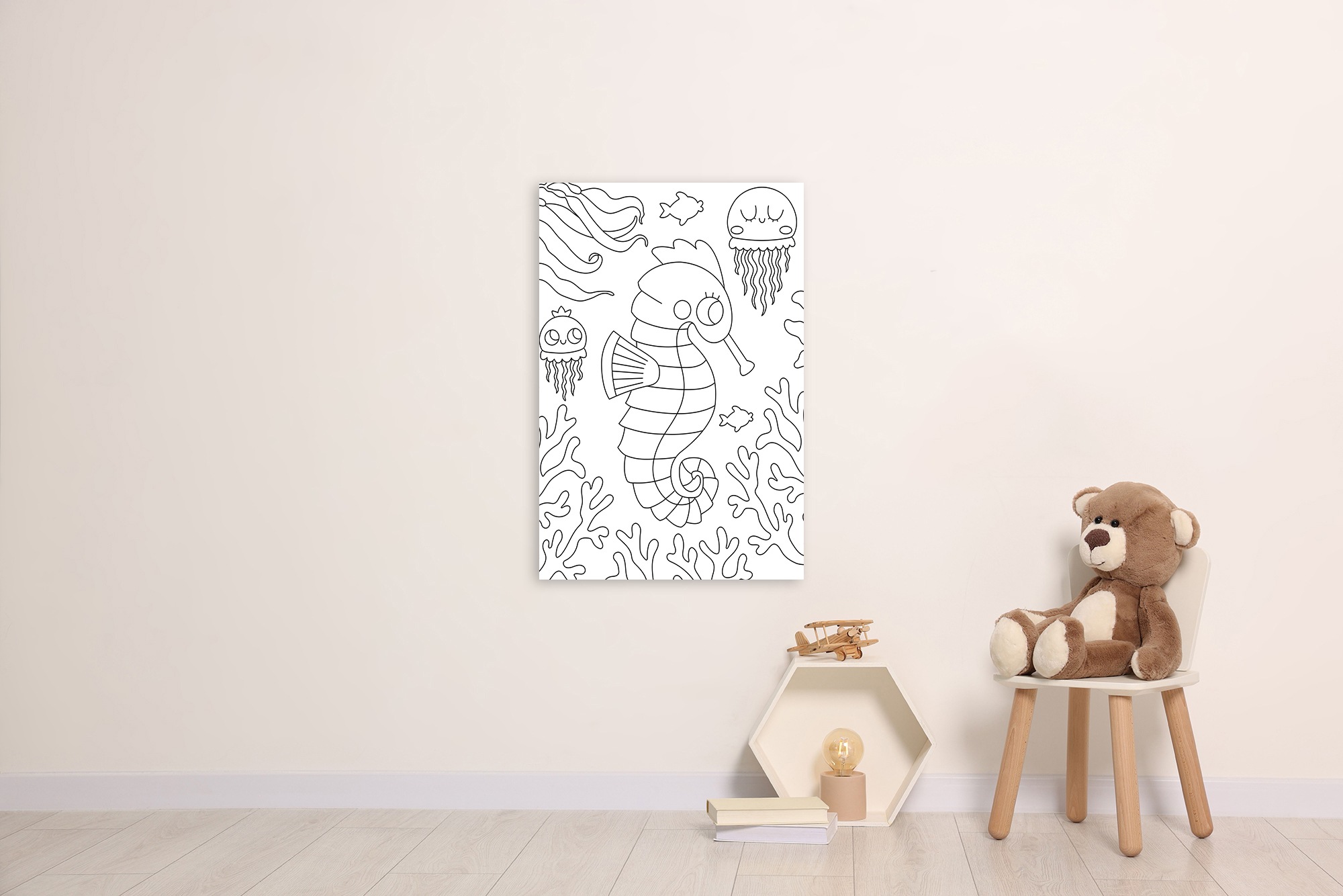 queence Bild »Seepferdchen und Quallen« Figuren   Fisch & Meeresfrüchte   M günstig online kaufen