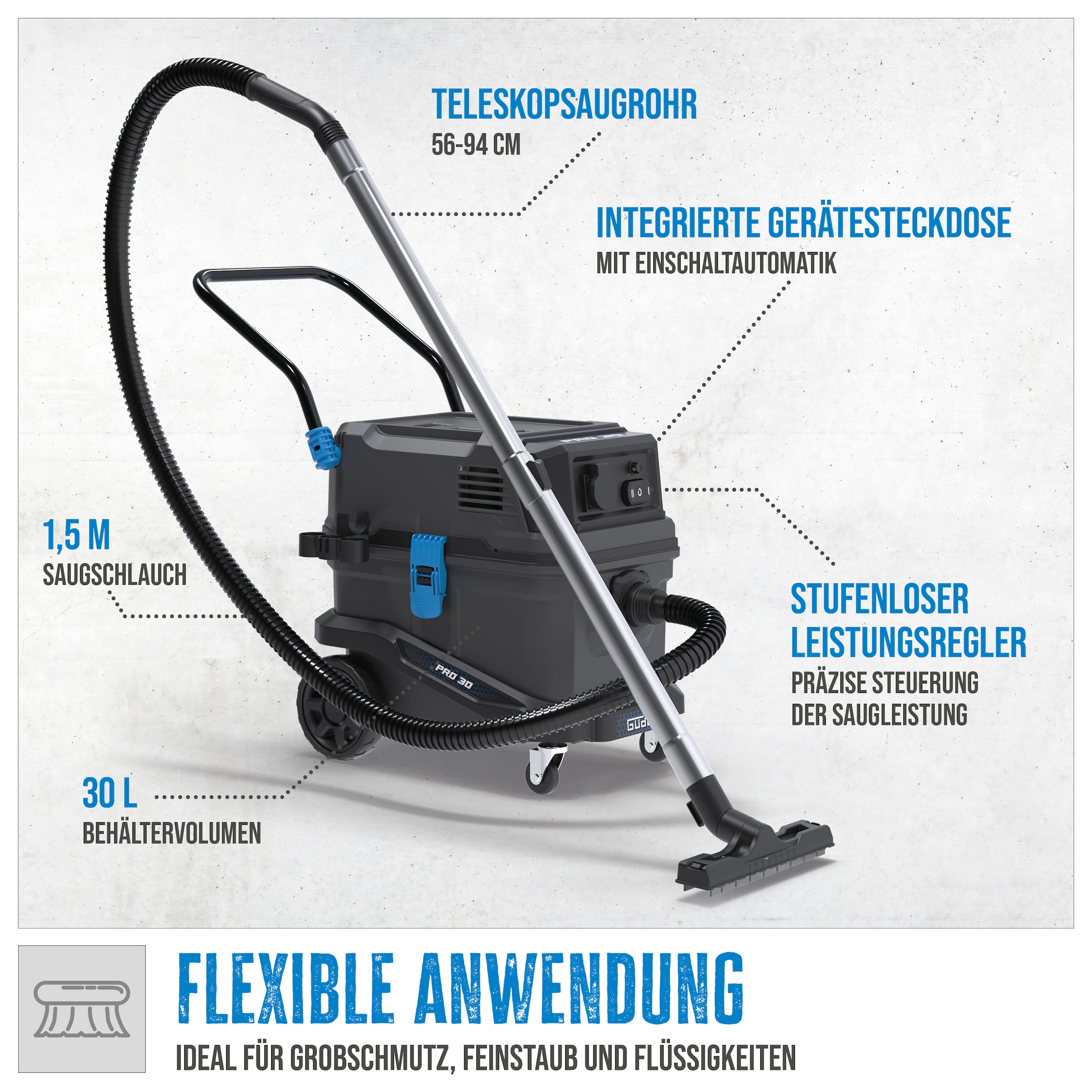 Güde Nass-Trocken-Sauger »Pro 30«