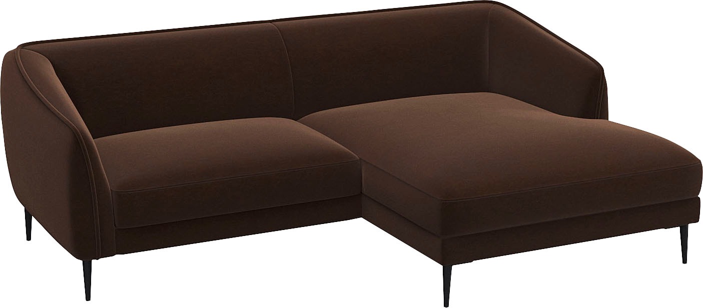 FLEXLUX Ecksofa »Belle Designsofa, bequem durch Kaltschaum im Sitz«, Skandi günstig online kaufen