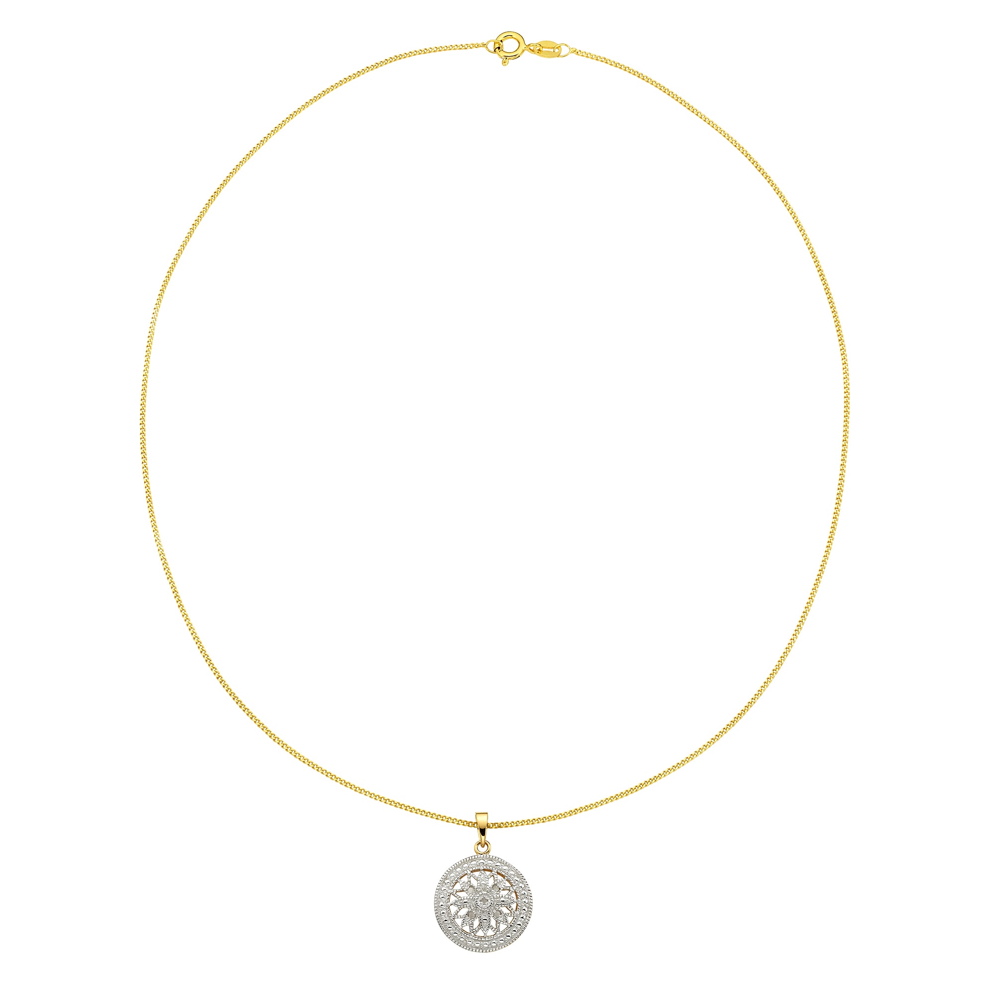 Diamonds by Ellen K. Kette mit Anhänger »Silber 925 vergoldet mit 5x Diamant zus. 0,05ct.«
