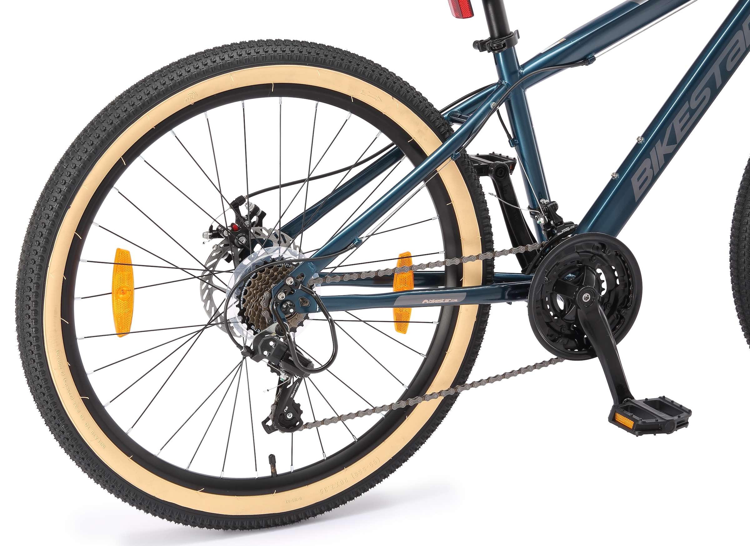 Bikestar Mountainbike 21 Gang Shimano RD-TY300 Schaltwerk Kettenschaltung für Damen und Herren, Kettenschaltung