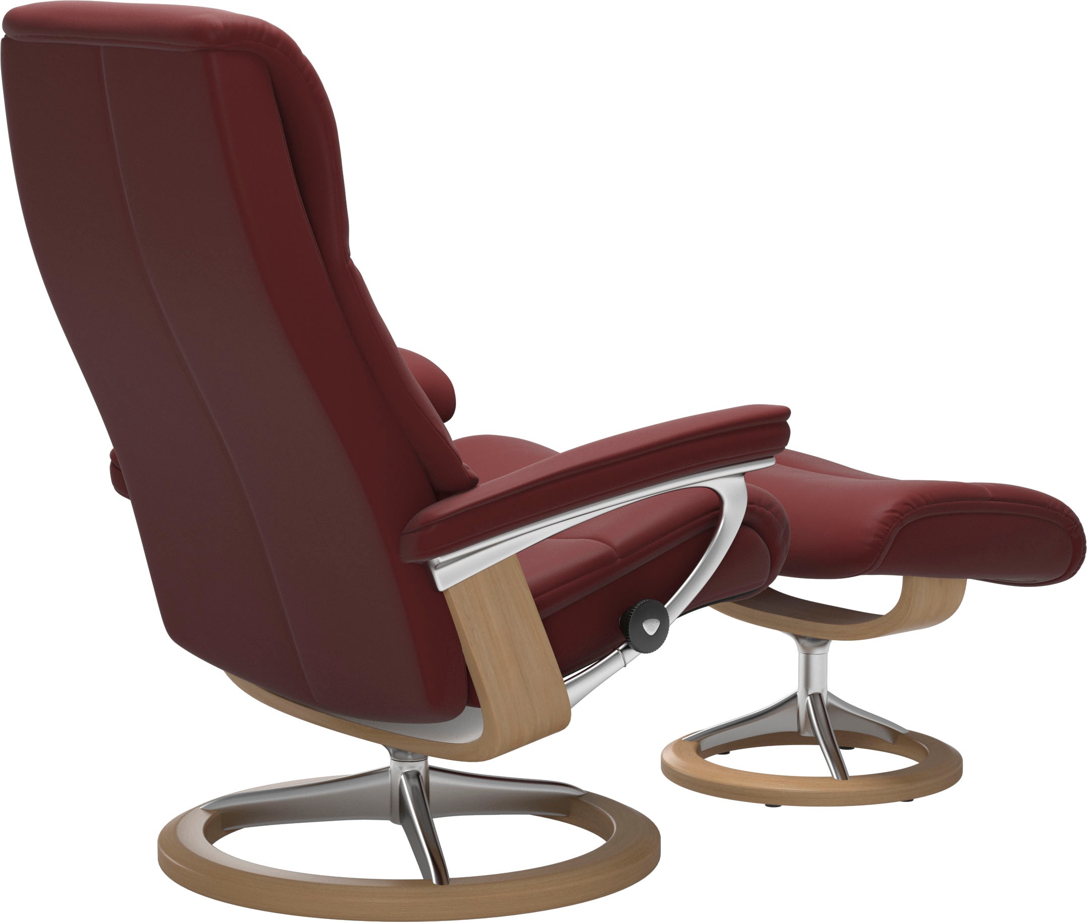 Stressless® Relaxsessel »View«, (Set, Relaxsessel mit Hocker), mit Signature Base, Größe S,Gestell Eiche