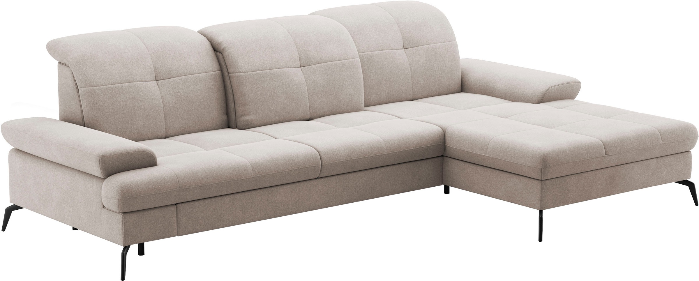 sit&more Ecksofa »Amica, L-Form, inkl. Sitztiefenverstellung & Armteilverstellung«, wahlweise mit Bettfunktion, Bettkasten und Kopfteilverstellung