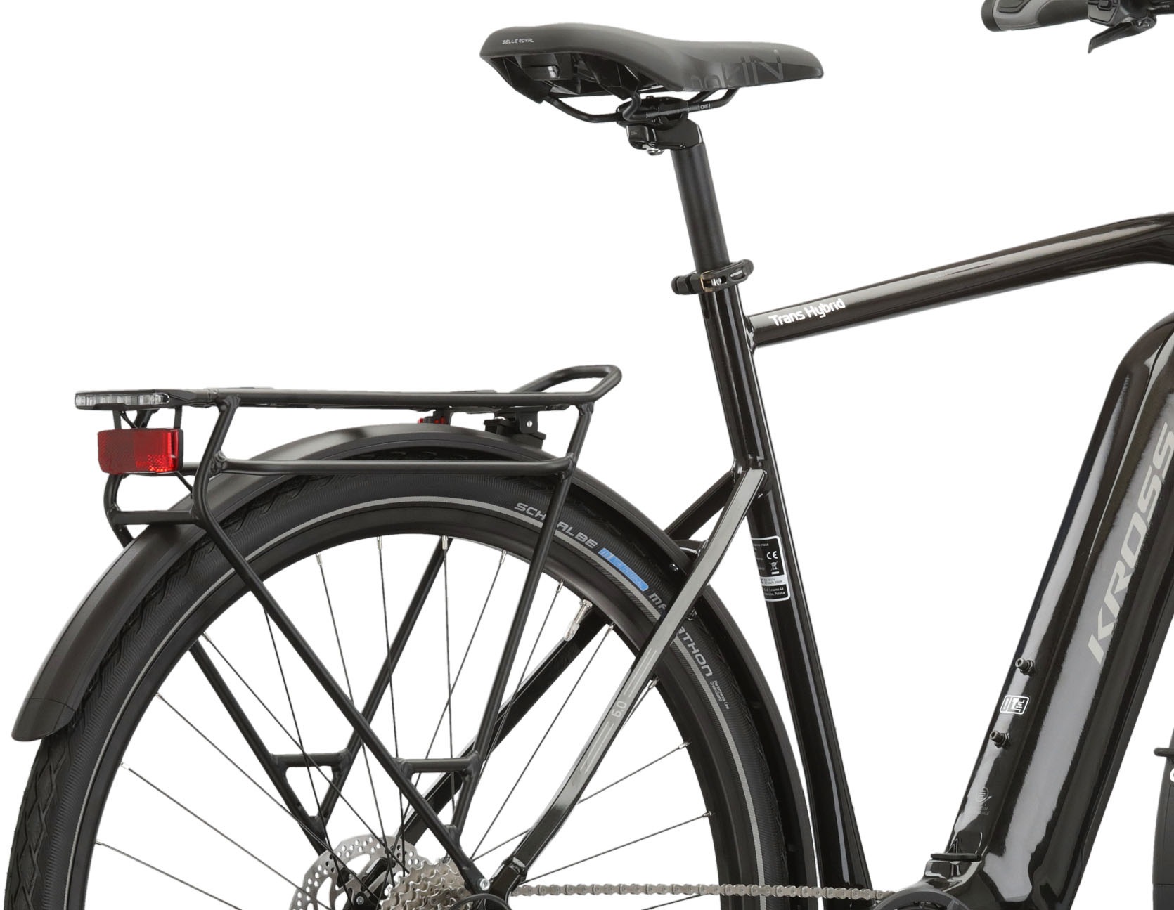 Kross E-Bike »E-Trekkingrad Trans Hybrid 6.0 28 Zoll schwarz«, 10 Gang, Shimano, DEORE XT T8000, Mittelmotor 250 W, Pedelec, Elektrofahrrad für Herren