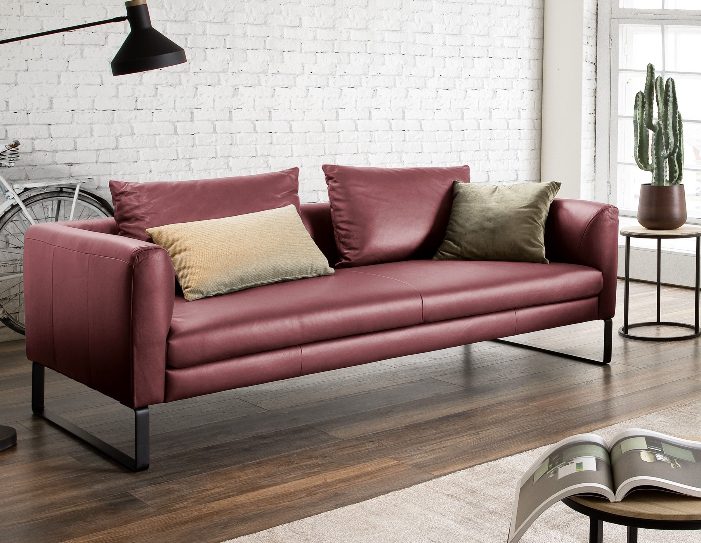 3C Candy 3-Sitzer "Avola Designsofa mit Lederbezug, tolle Verarbeitungsdeta günstig online kaufen