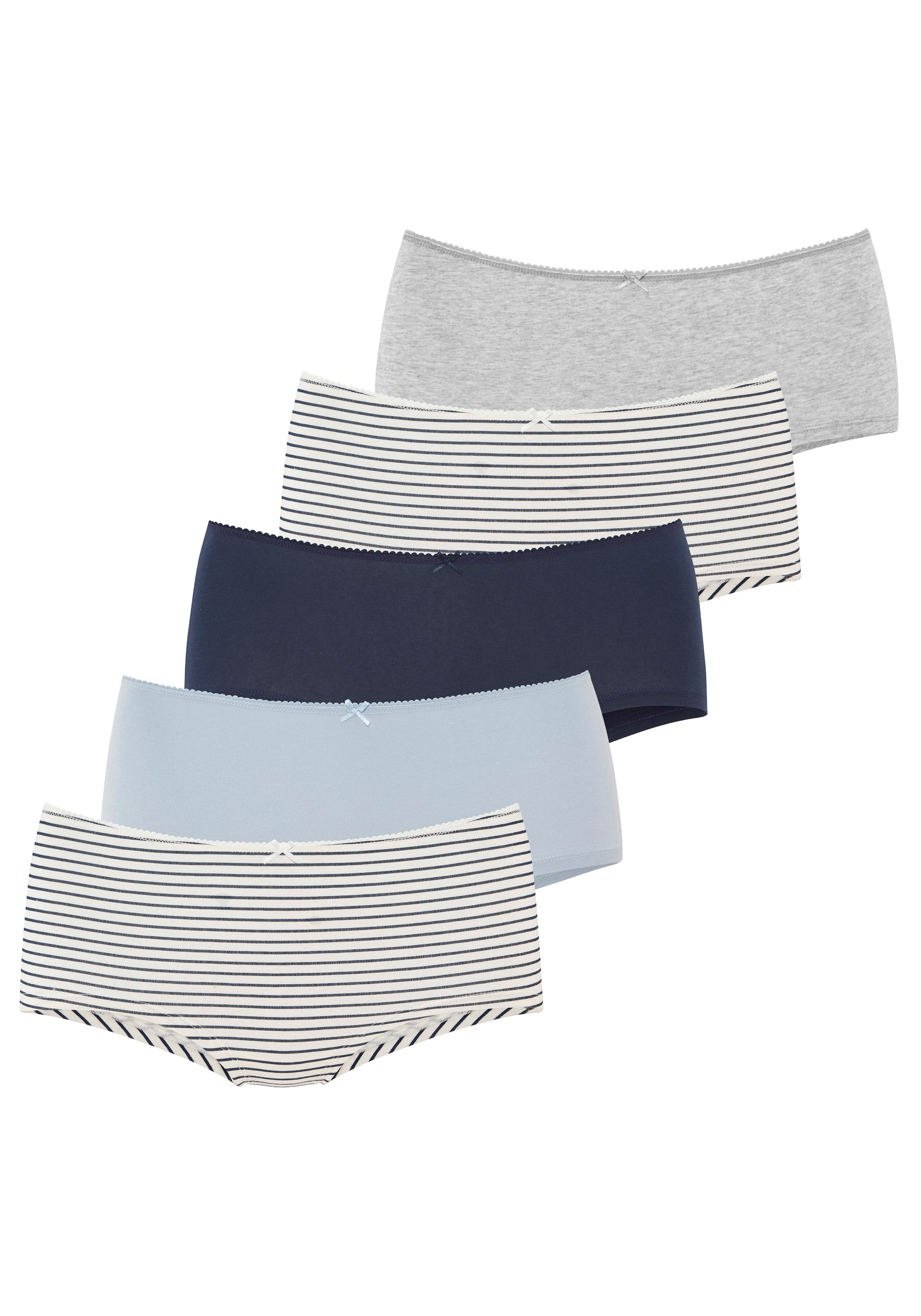 Vivance Panty 5er Pack,  mit kleiner Häkelkante, angenehme Baumwollqualität