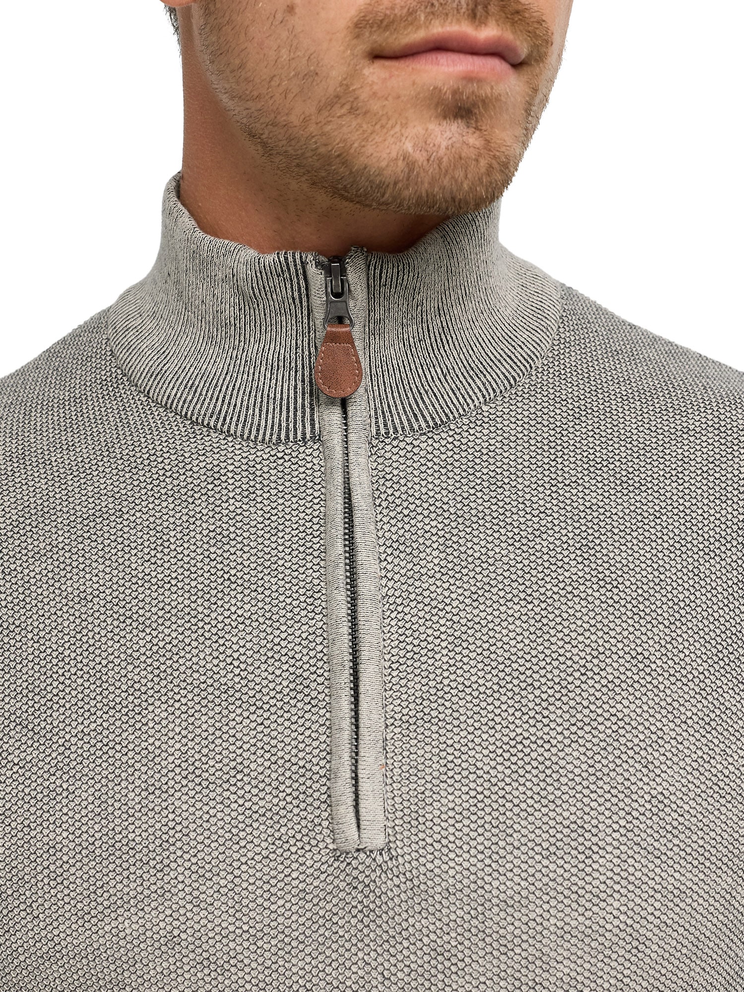 Indicode Troyer »INJexmon ½ Zip« Baumwolle, regular fit