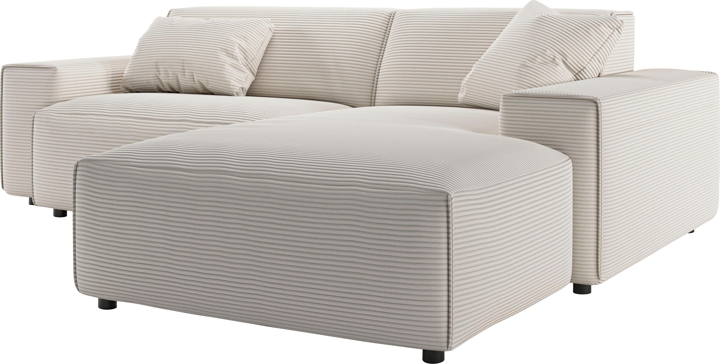andas Ecksofa »Glimminge L-Form auch in Breitcord, Feincord + Easy care-Bezug,«, Breite 234, Zierkissen