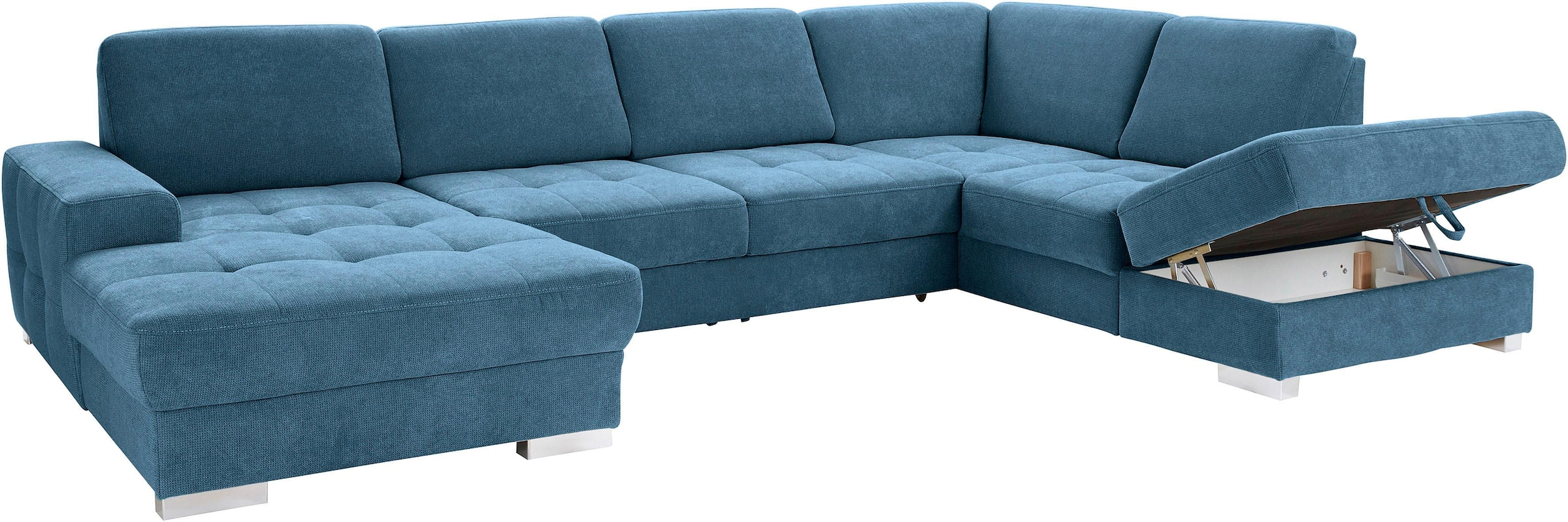 sit&more Wohnlandschaft »Santorini U-Form«, mit Federkern und Sitztiefenverstellung, wahlweise mit Bettfunktion