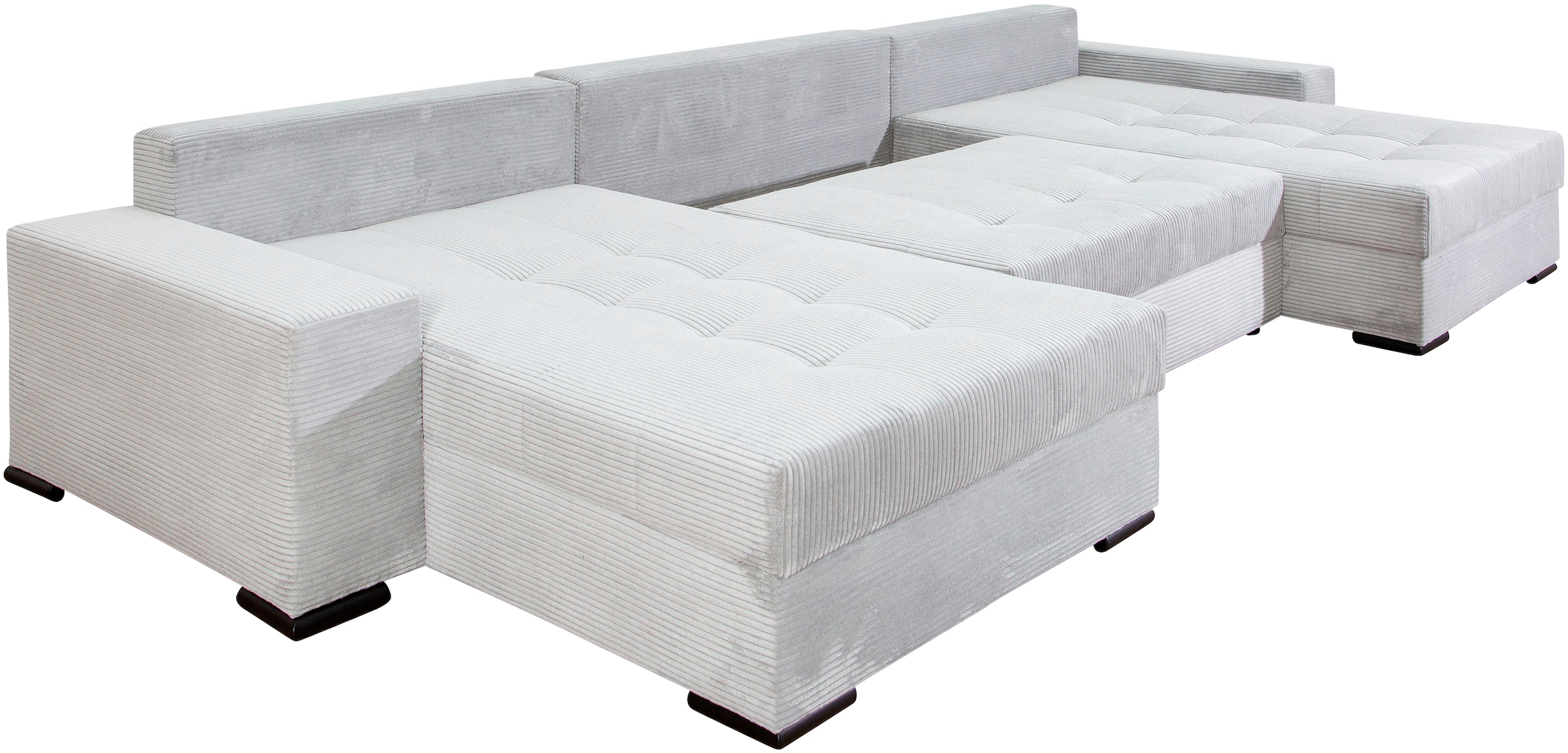 COLLECTION AB Wohnlandschaft »XXXL-Josy Relax U-Form Breite 352 cm, mit 2 gleich großen Recamieren«, inkl. Bettfunktion, Bettkasten, mit 4 Rückenkissen in zwei Größen