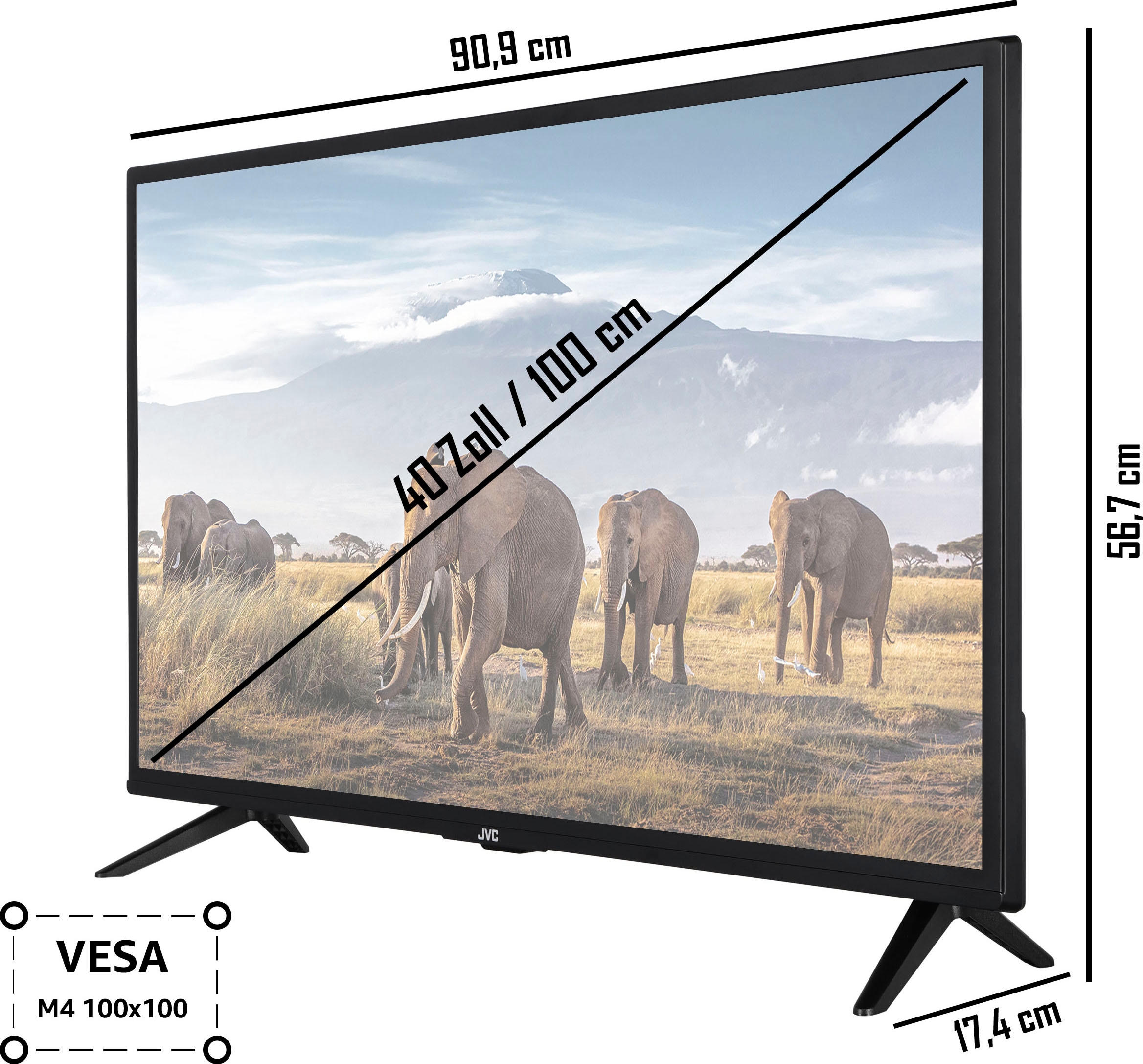 9. Bild von JVC LED-Fernseher, 102 cm/40 Zoll, Full HD, Smart-TV