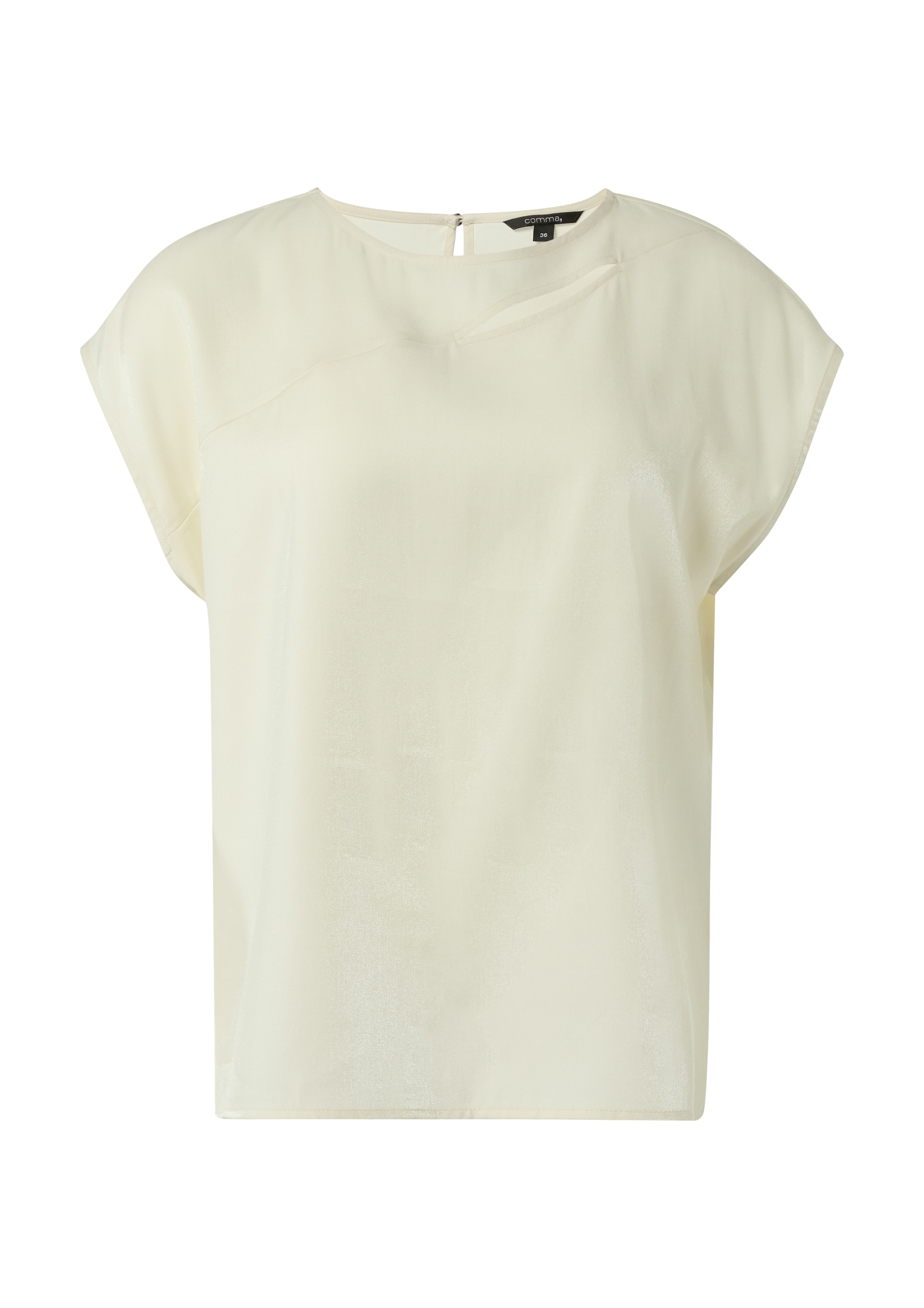 Comma T-Shirt mit Ausschnitt an der Front