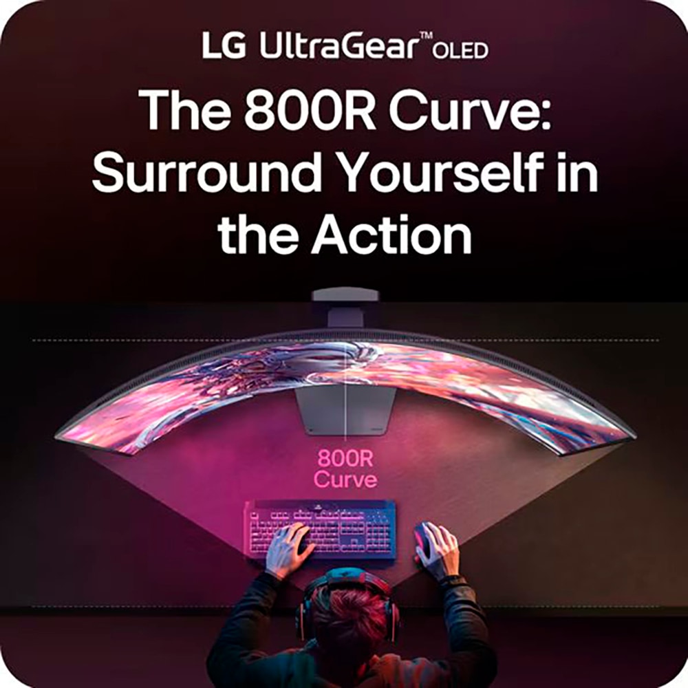 LG Curved-Gaming-OLED-Monitor »45GX950A«, 113 cm/45 Zoll, 5120 x 2160 px, 5K2K, 0,03 ms Reaktionszeit, 165 Hz