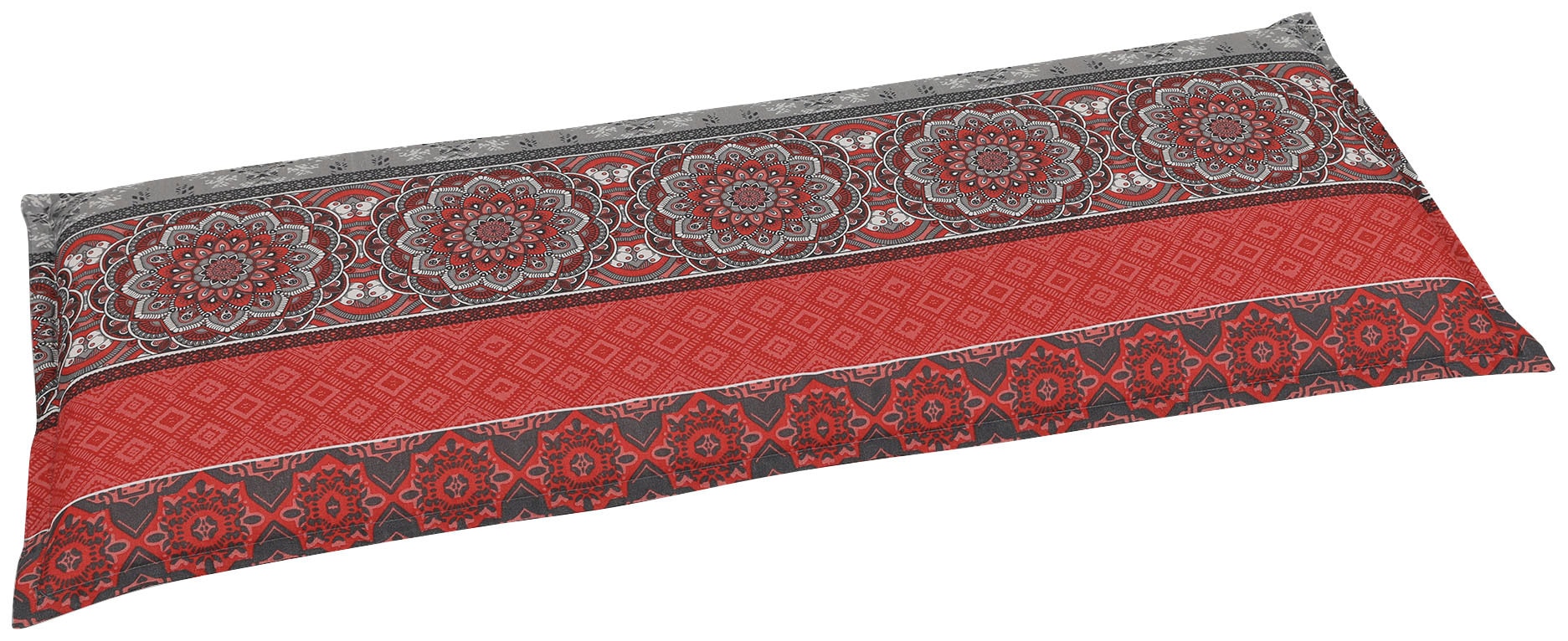 GO-DE Bankauflage rot/grau Bezug: 65% Polyester, 35% Baumwolle