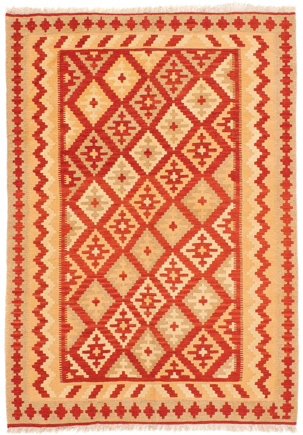 morgenland Wollteppich »Kelim - Oriental - 206 x 152 cm - dunkelrot«, recht günstig online kaufen