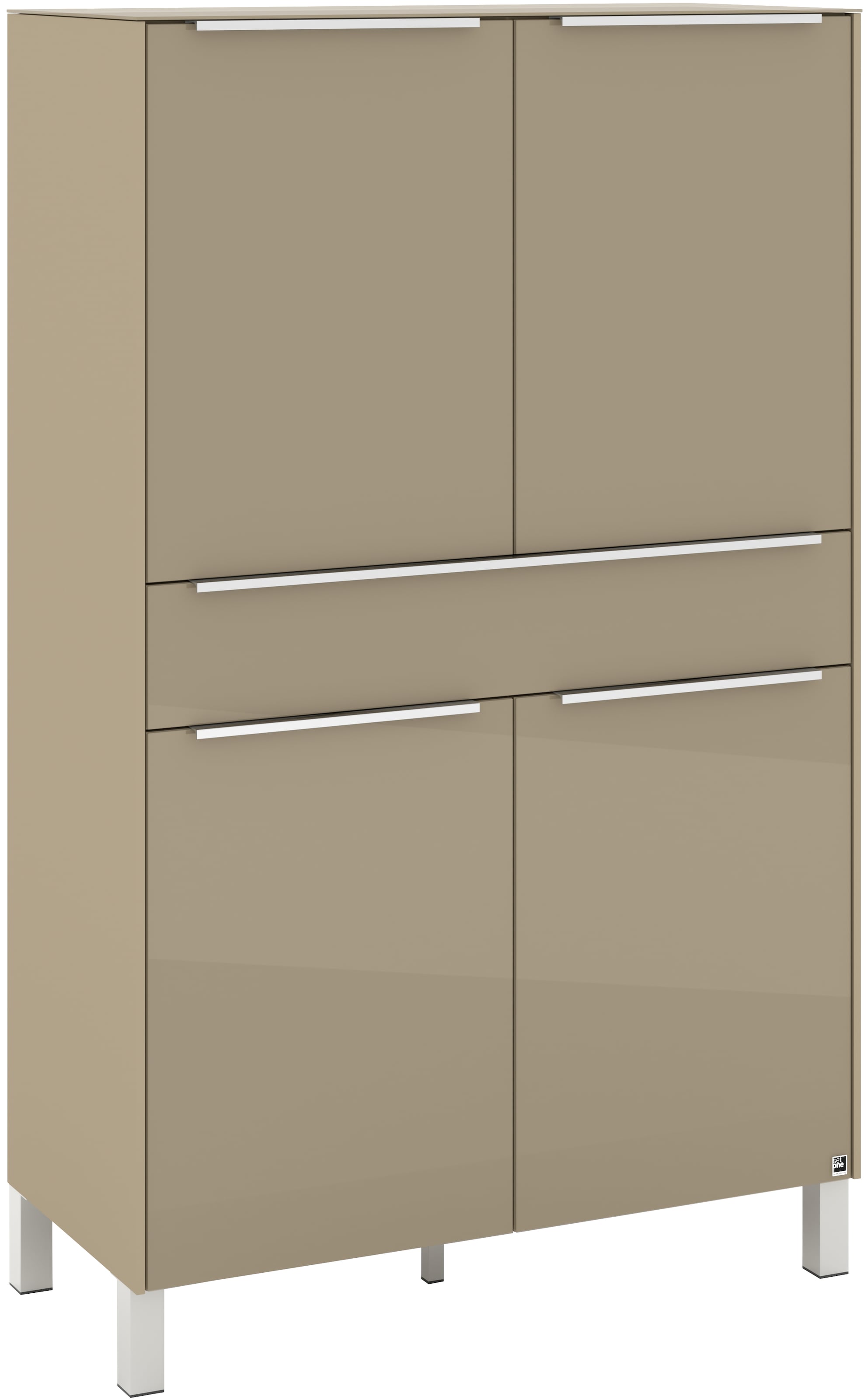 set one by Musterring Highboard »Reno« 1 Stk. tlg. Mit Vierkantfuß in diversen Farben, 152 cm Höhe & Farbauswahl