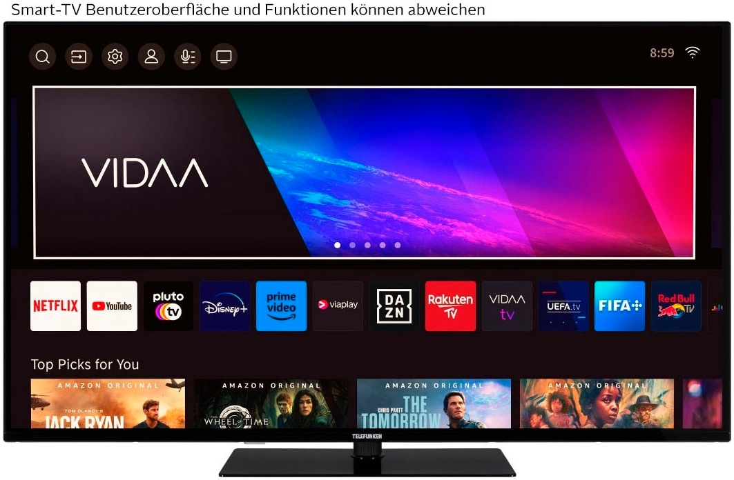 Telefunken QLED-Fernseher »D50Q850M8CWI«, 4K Ultra HD, Smart-TV