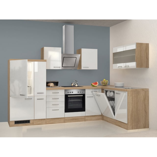 Flex-Well Küchenzeile »Florenz«, mit E-Geräten, Gesamtbreite 310 x 170 cm  auf Raten kaufen
