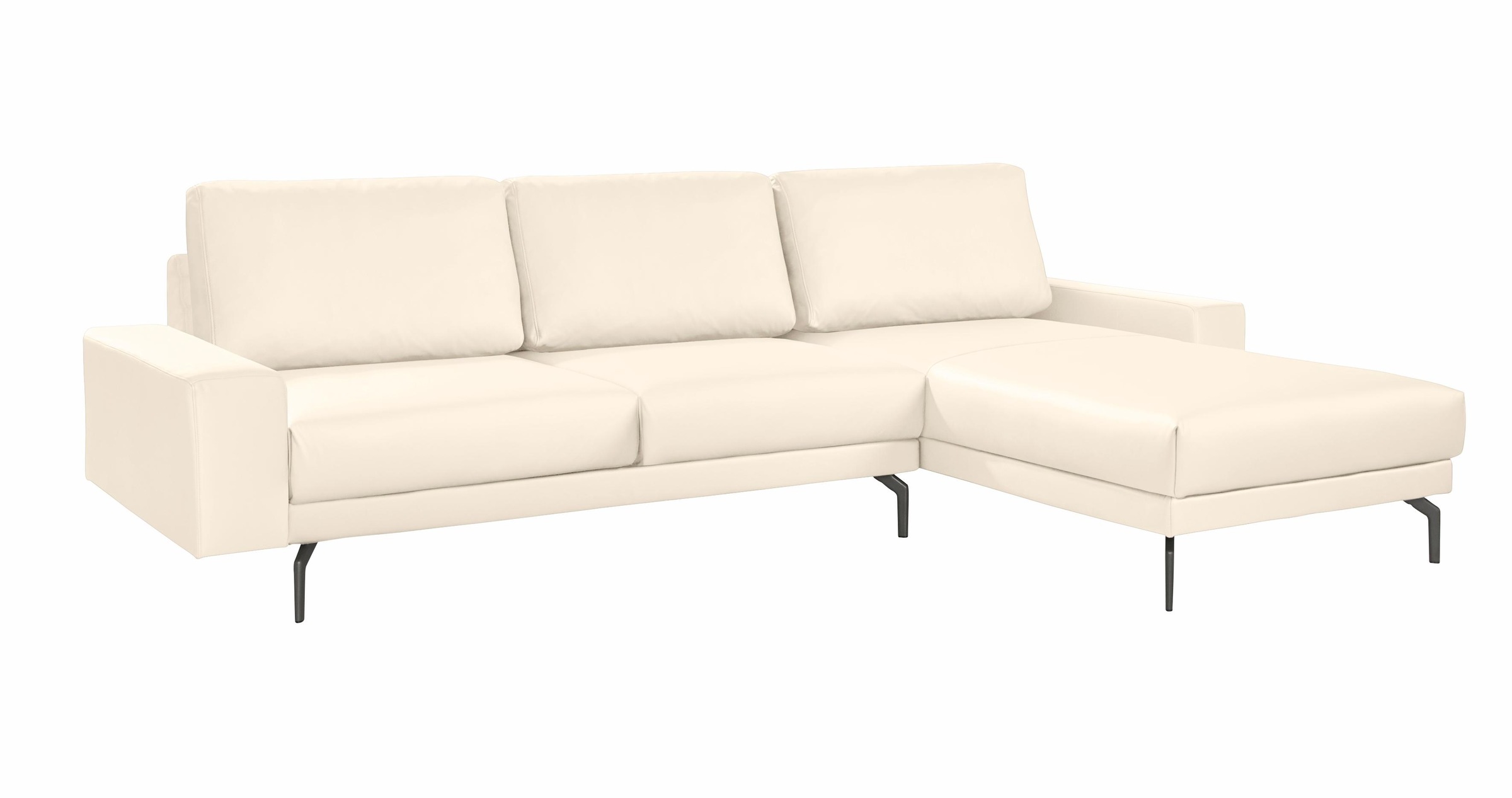 hülsta sofa Ecksofa »hs.450«, Raten breit 294 Armlehne und cm bestellen niedrig, Alugussfüße Breite umbragrau, auf in