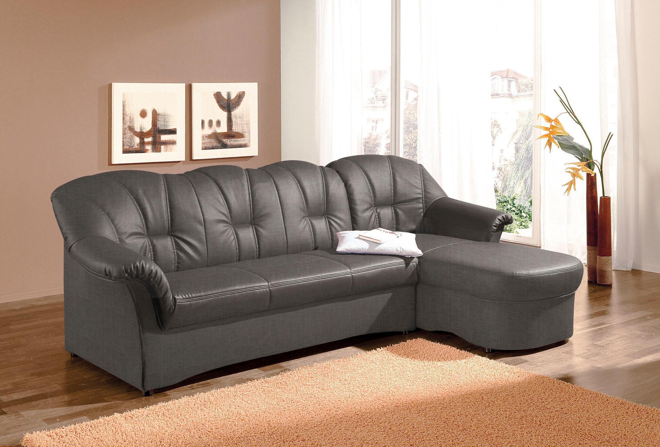 DOMO collection Ecksofa Papenburg L-Form, in großer Farbvielfalt, wahlweise mit Bettfunktion