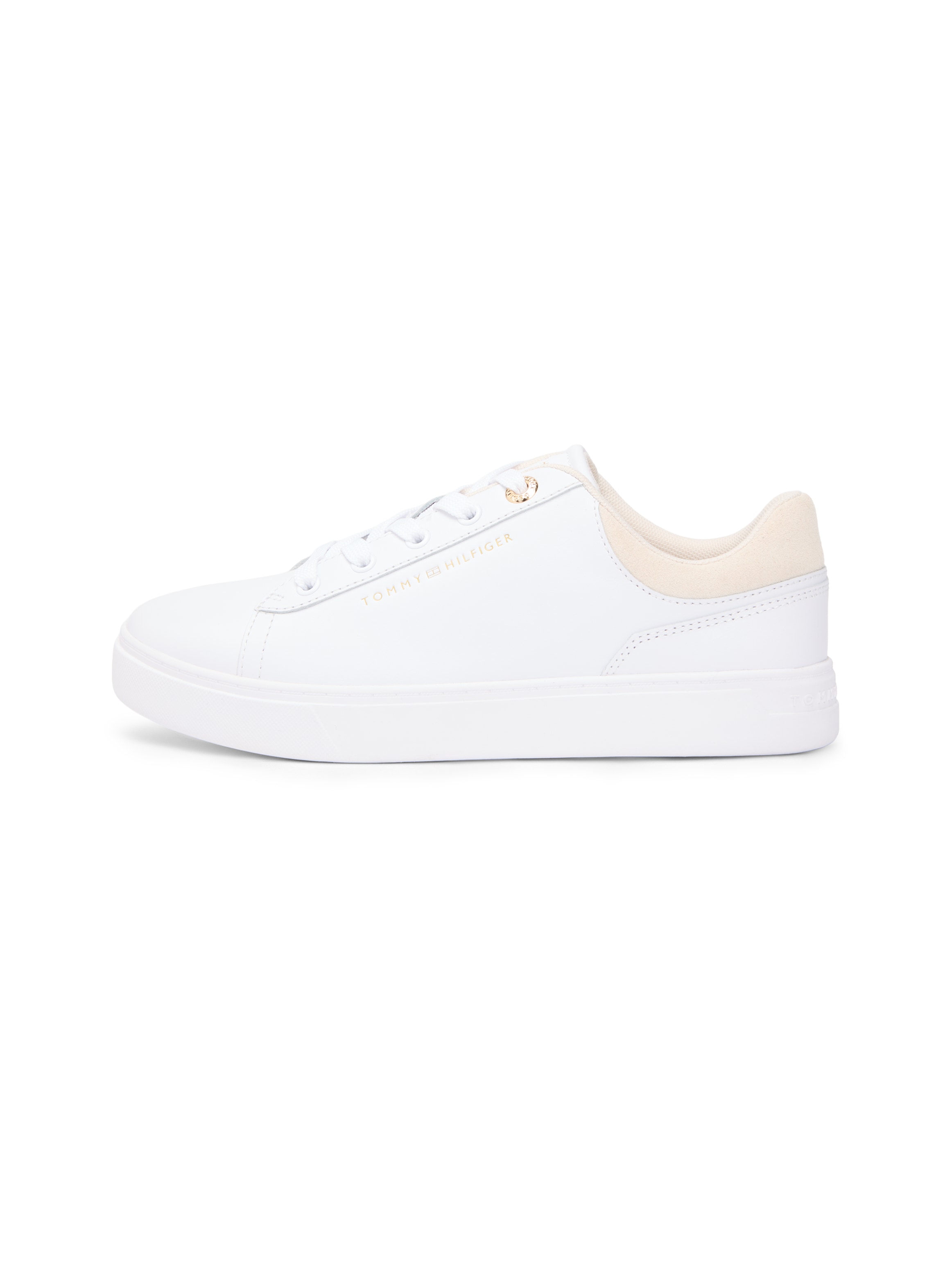 Tommy Hilfiger Plateausneaker »CASUAL CUPSOLE SNEAKER«  , Freizeitschuh, Halbschuh, Schnürschuh, Kontrastbesatz an der Ferse