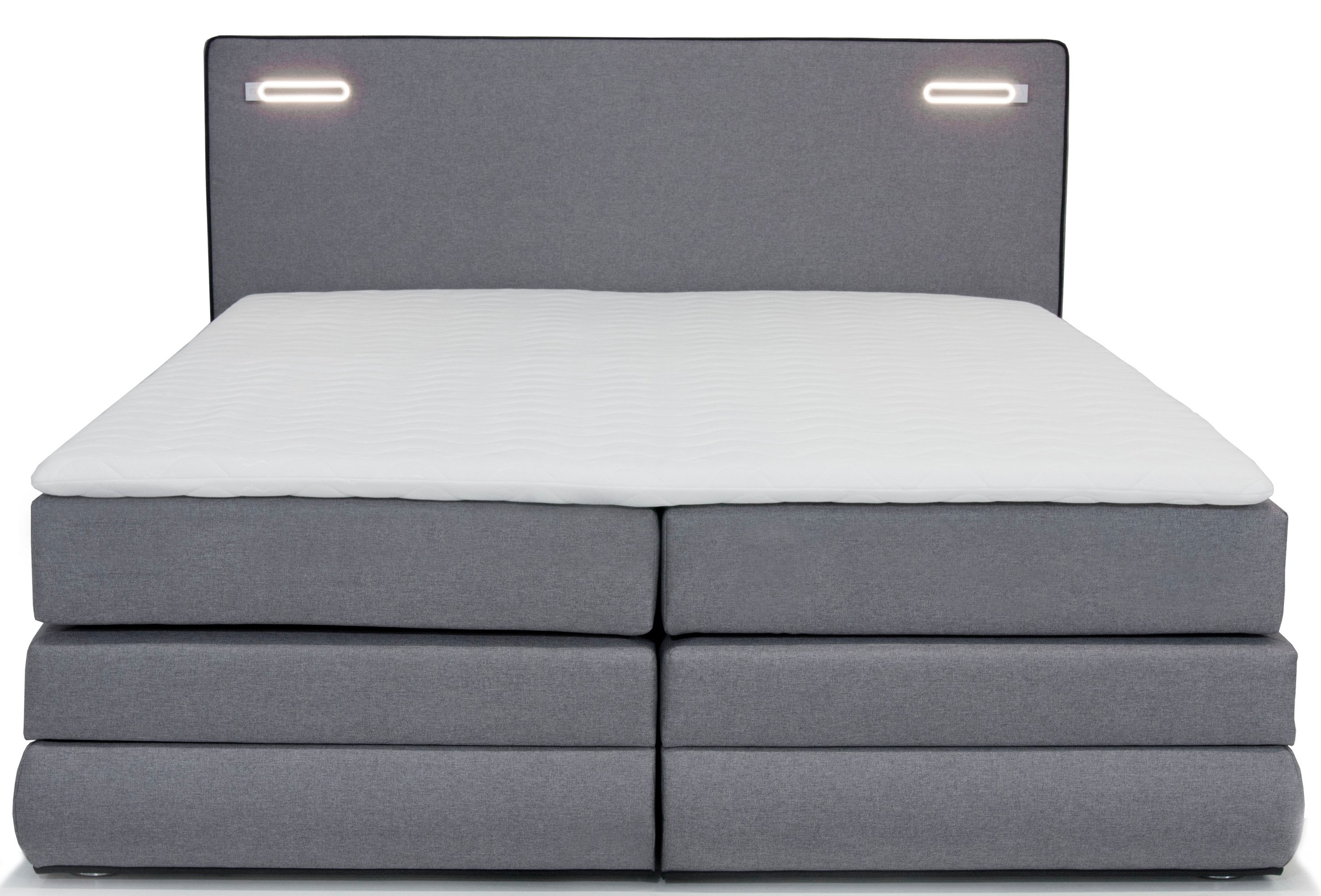 COLLECTION AB Boxspringbett »Ninoni mit Kaltschaummatratze«, inkl. Bettkasten, Topper und wahlweise mit LED-Beleuchtung