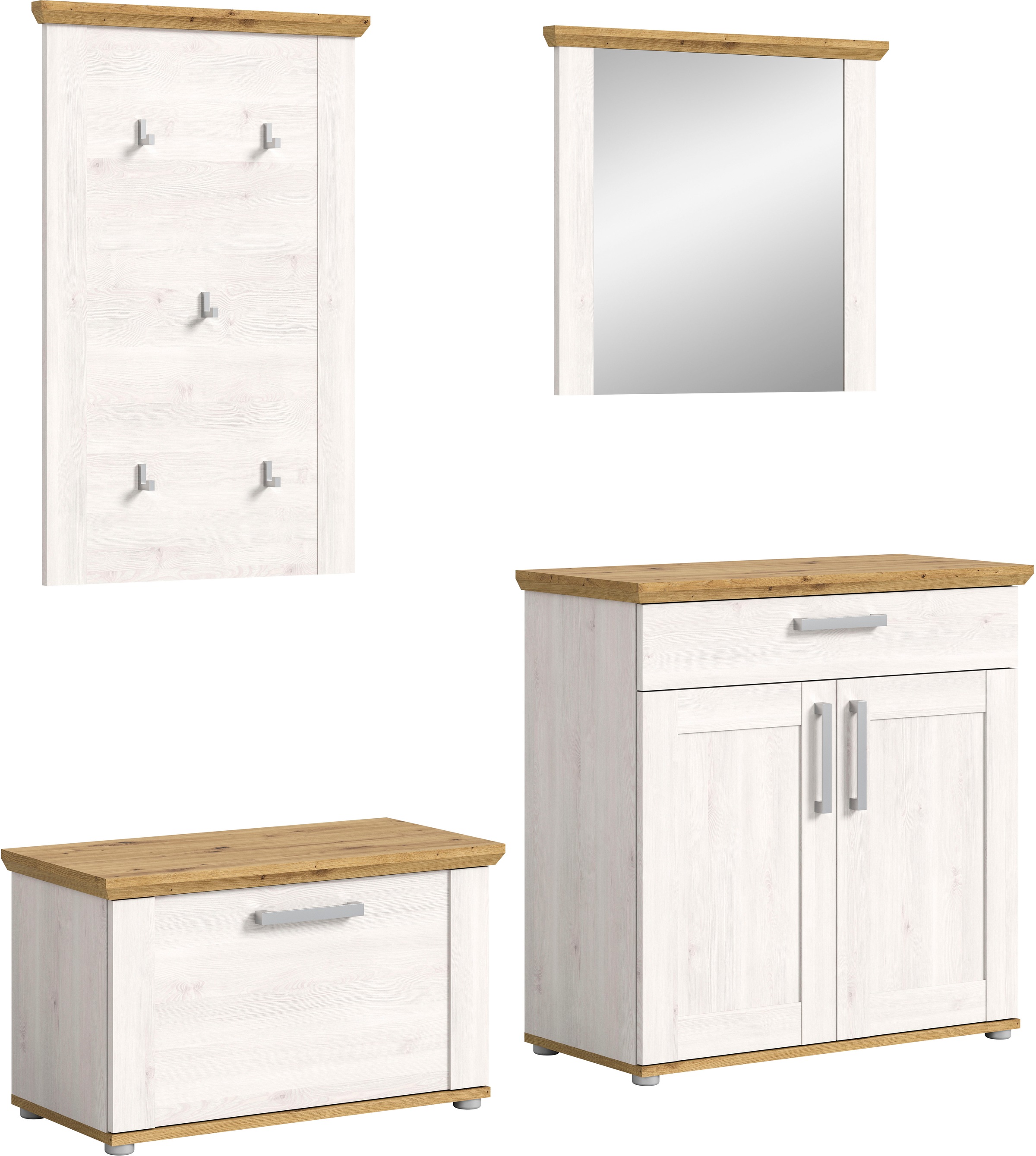 Home affaire Garderoben-Set »COSENZA, TOPSELLER!, Breite ca. 190 cm, 4-teil günstig online kaufen