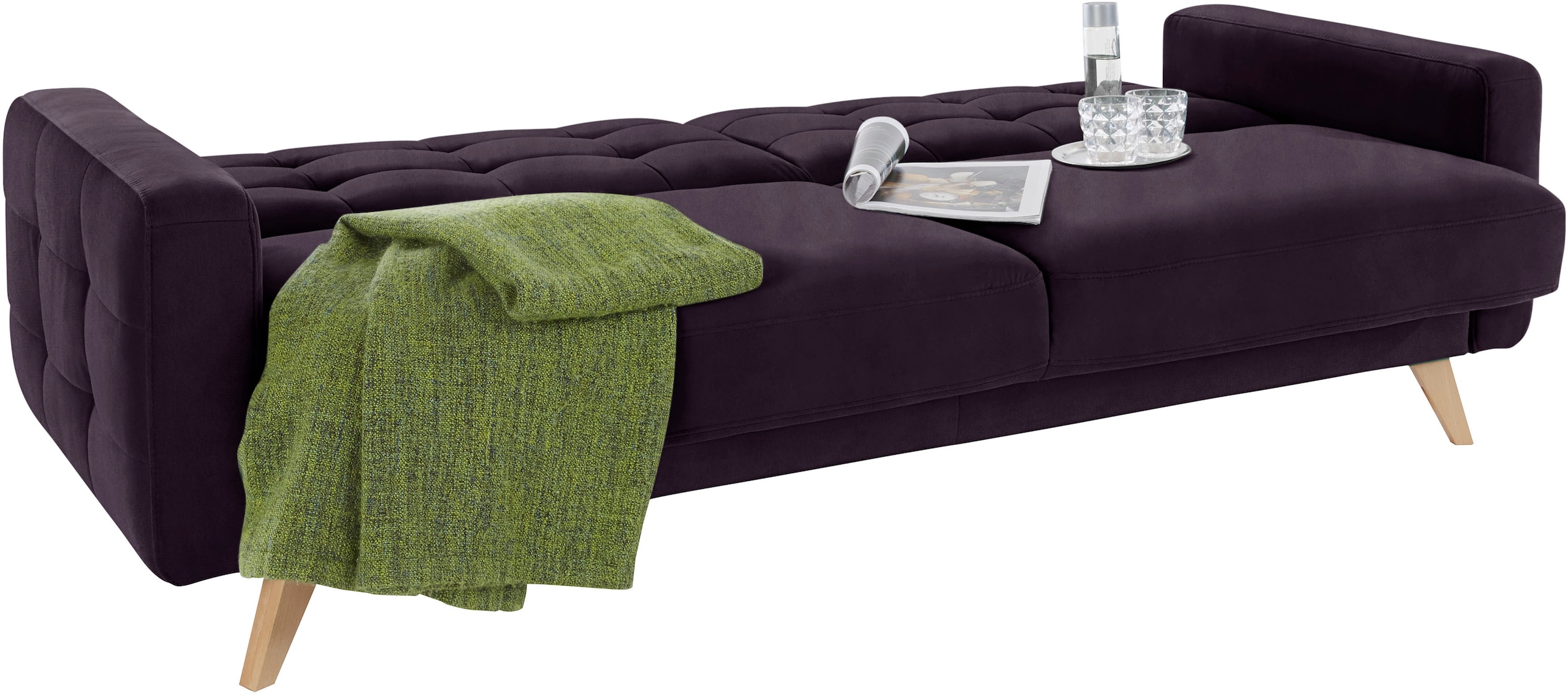 exxpo - sofa fashion 3-Sitzer »Nappa, kompakt, bequem, zeitloses Design, Breite 222cm, L-Form« tolle Detailverarbeitung