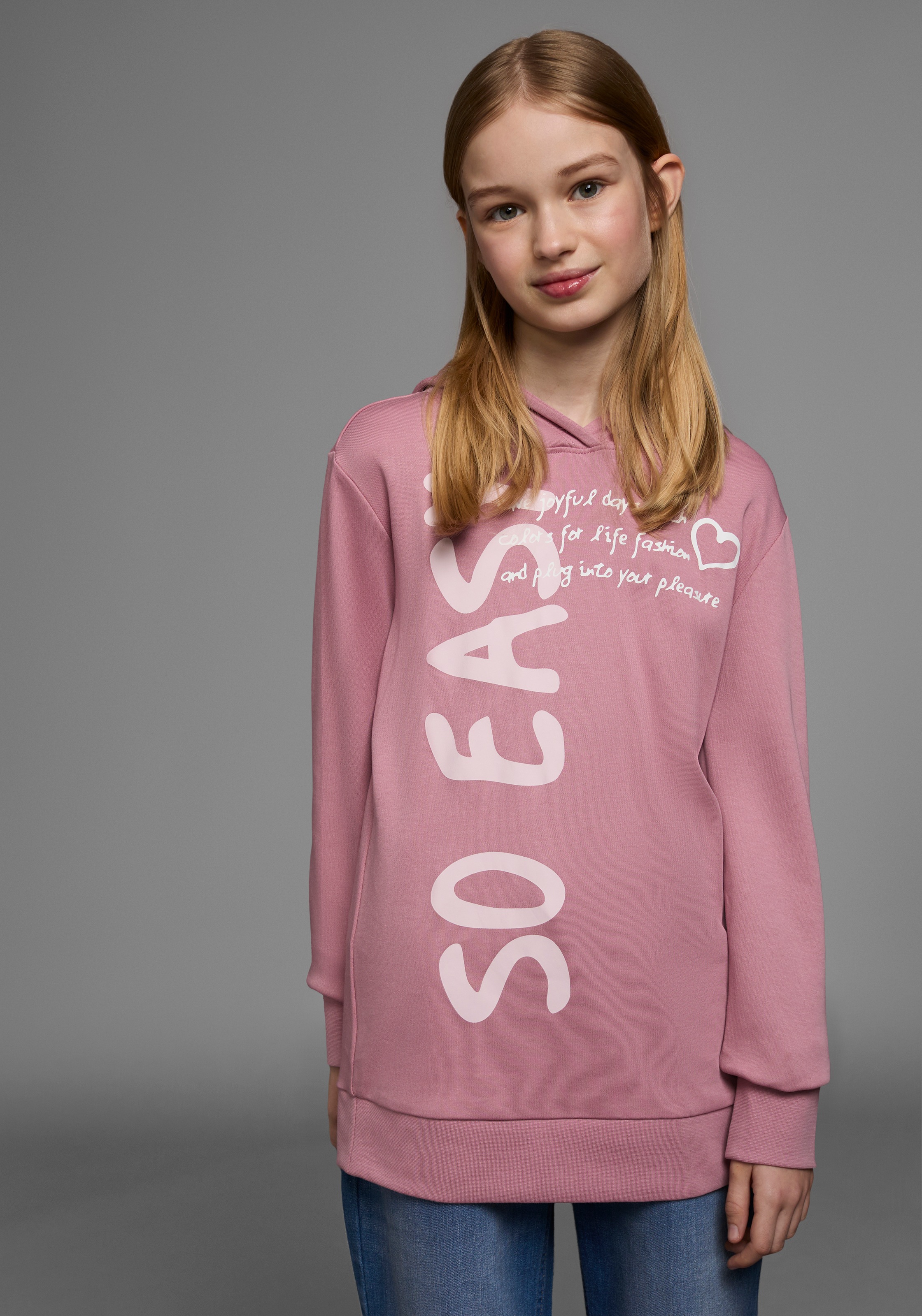 KIDSWORLD Kapuzenshirt »SO EASY - Print« Langarm,  Basic-Passform,  mit modischen Drucken