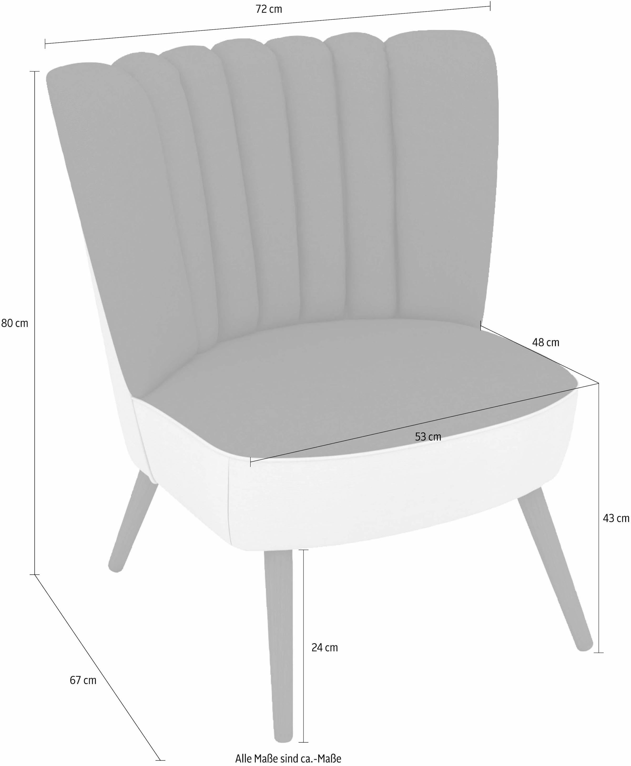 Max Winzer® Sessel »Aspen«, im Retrolook, zum Selbstgestalten