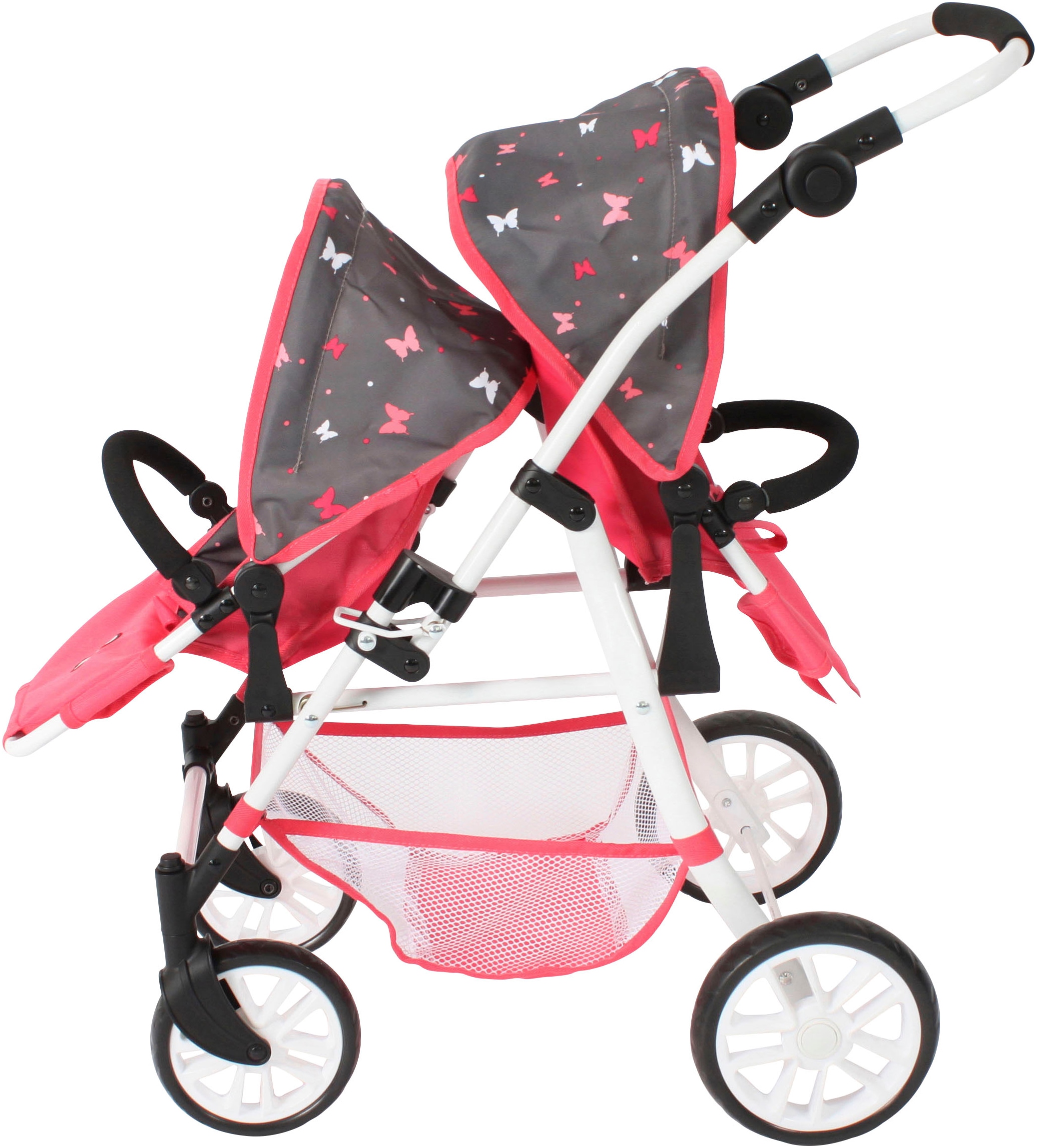 CHIC2000 Puppen-Zwillingsbuggy »Twinny, Butterfly«, mit schwenkbaren Vorderrädern