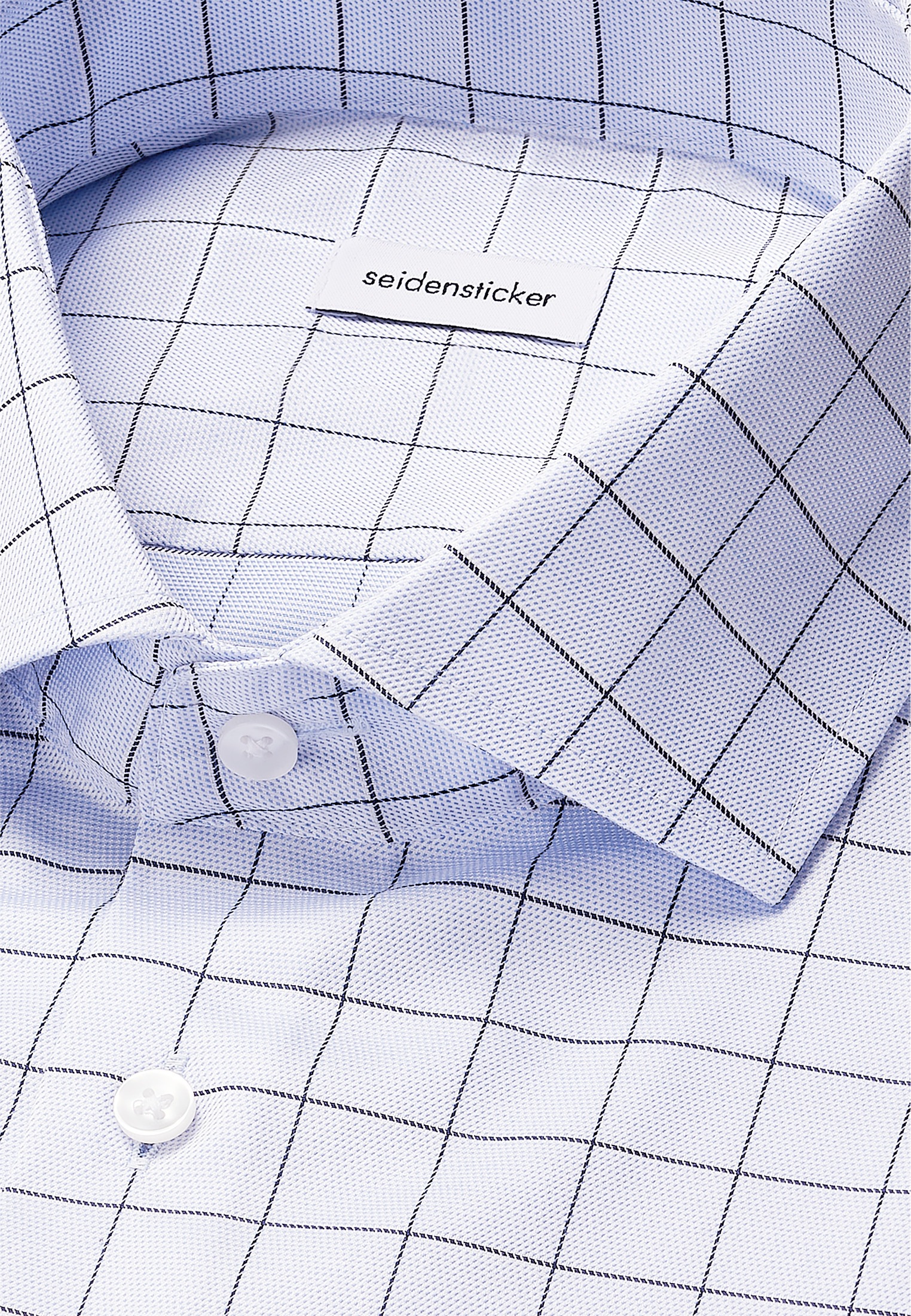 seidensticker Businesshemd »Schwarze Rose«, Regular 1/1 Kentkragen Karo