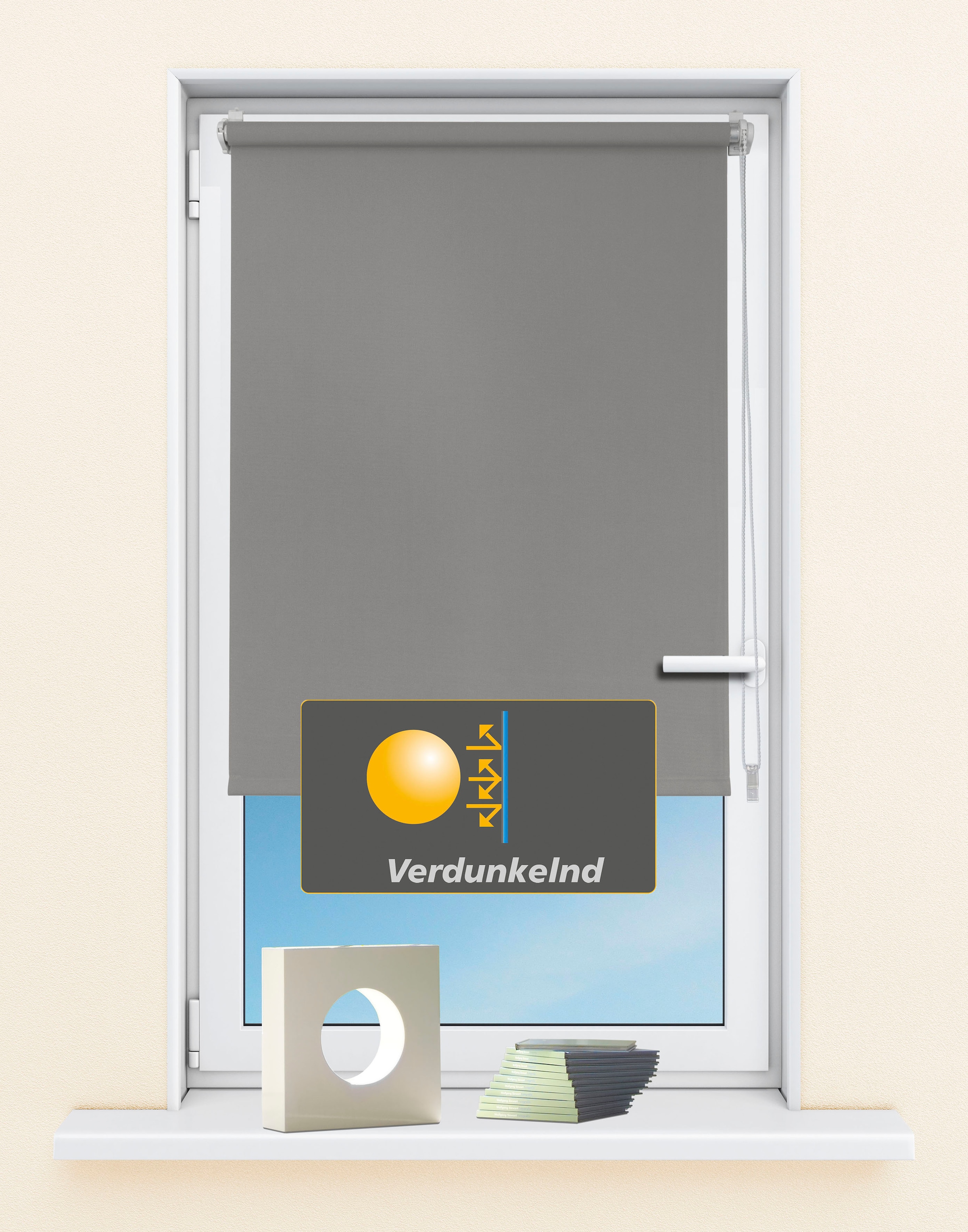 Kutti Seitenzugrollo »Seitenzugrollo 'Luna', verdunkelnd, Klemmfix, ohne Bo günstig online kaufen