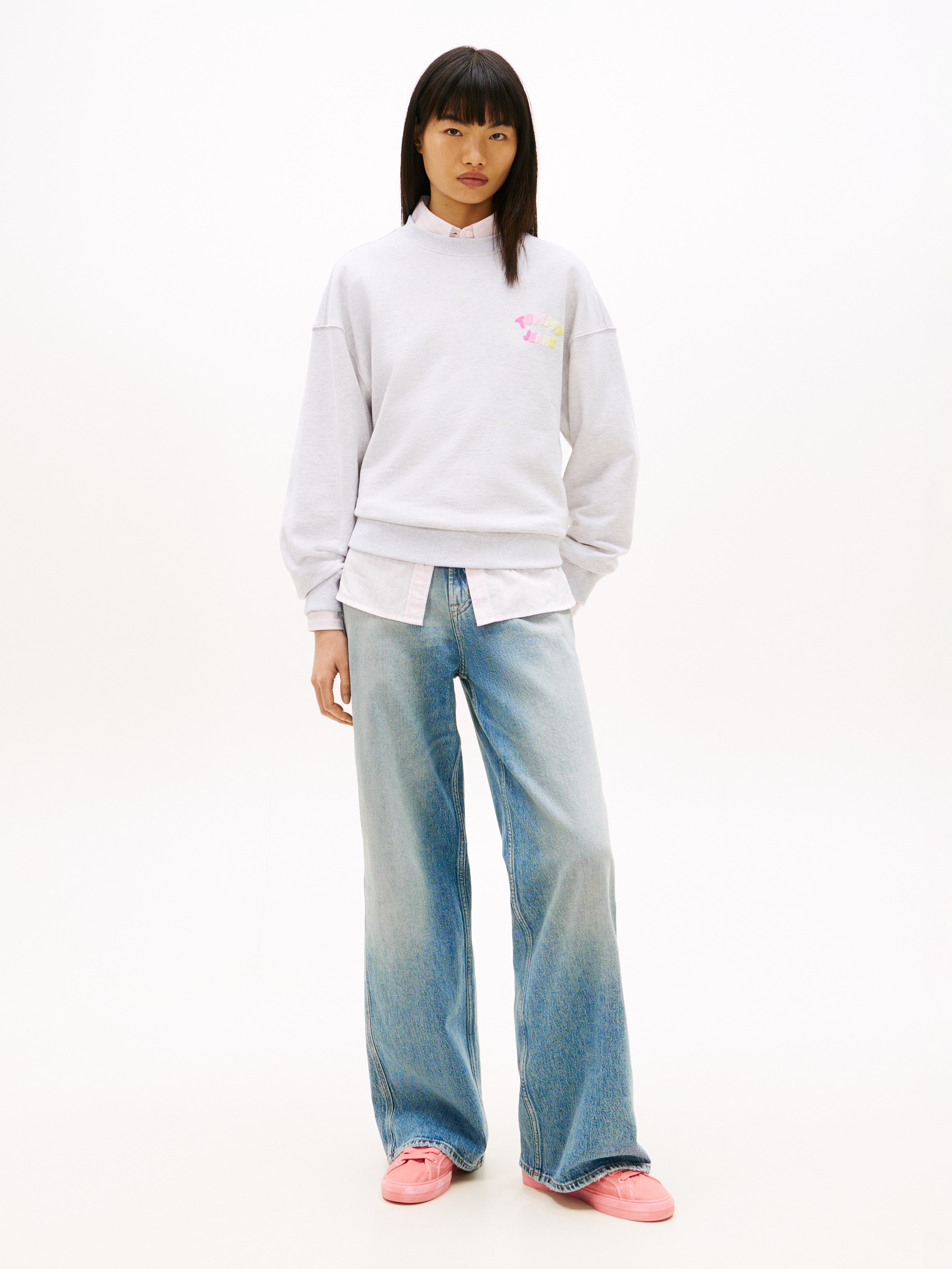 Tommy Jeans Sweatshirt »TJW BXY COLOR BUBBLE CREW EXT«, mit Backprint, Rundhals, Boxy Fit
