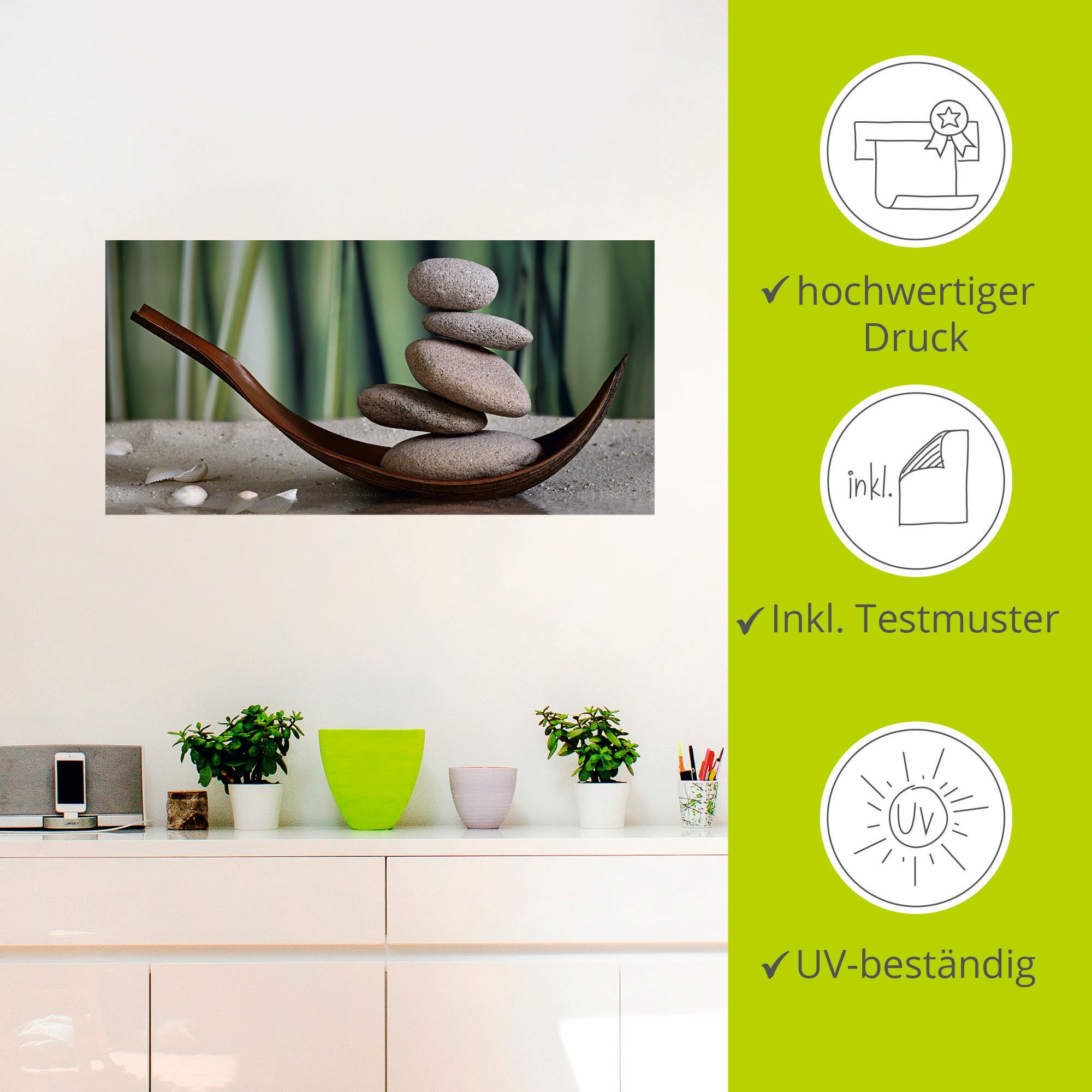Artland Wandbild »Gleichgewicht«, Zen, (1 St.), als Leinwandbild, Poster, Wandaufkleber in verschied. Größen