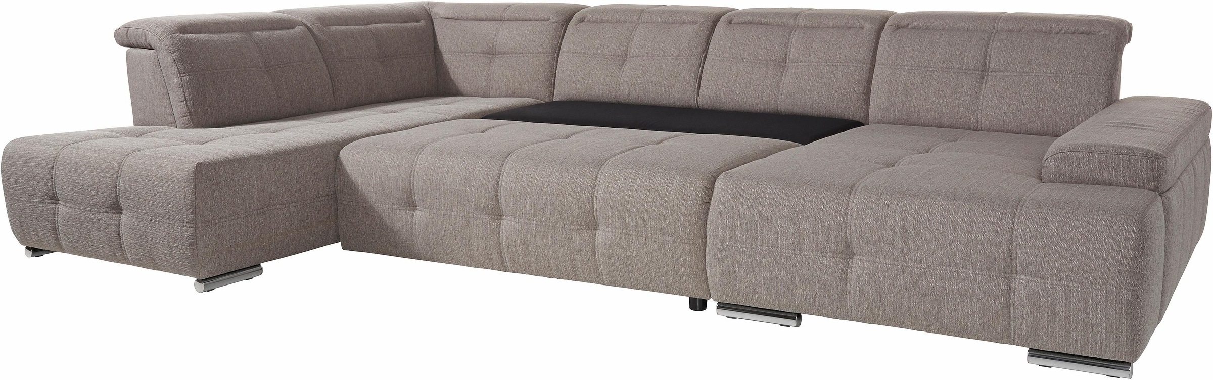 sit&more Wohnlandschaft »Mistral U-Form«, wahlweise mit Bettfunktion, inklusive Kopfteilverstellung