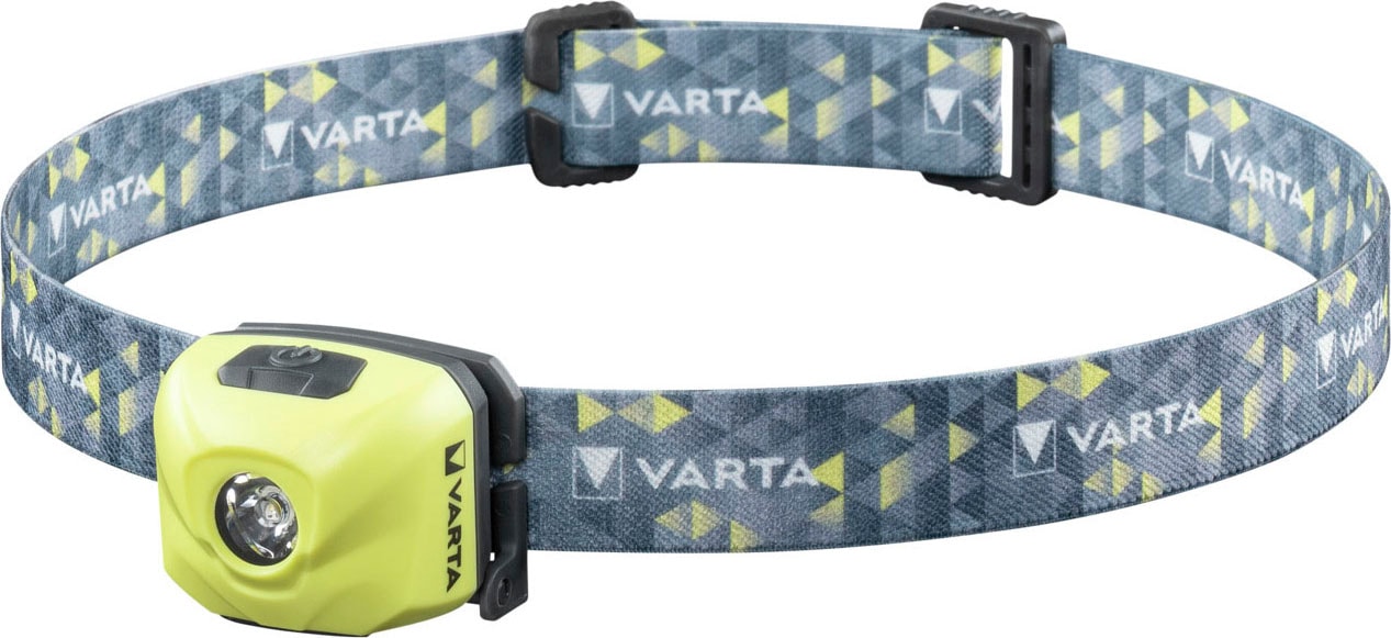 VARTA Kopflampe »Outdoor Sports Ultralight H30R«, (Packung, 1 St.), in limonen grün, leicht und kompakt, aufladbare Stirnleuchte, Kopfleuchte mit Tastensperre und Speicherfunktion der Lichteinstellungen, Joggen, Laufen, Outdoor