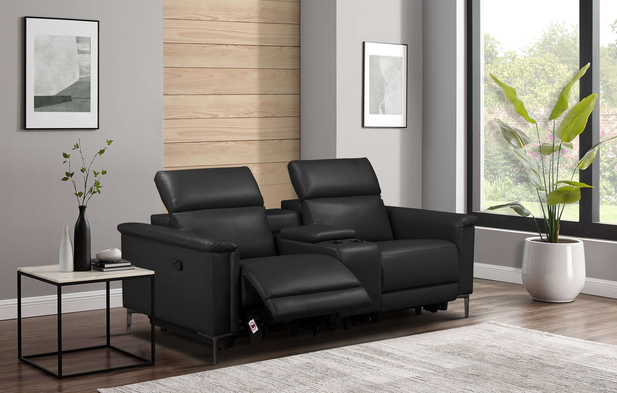 Places of Style 2-Sitzer »Lund, 2er-Kinosofa, TV-Sessel, Multimedia-Sofa, USB-A,«, m. elektrischer o. manueller Relaxfunktion, Getränkehalter u. Staufach