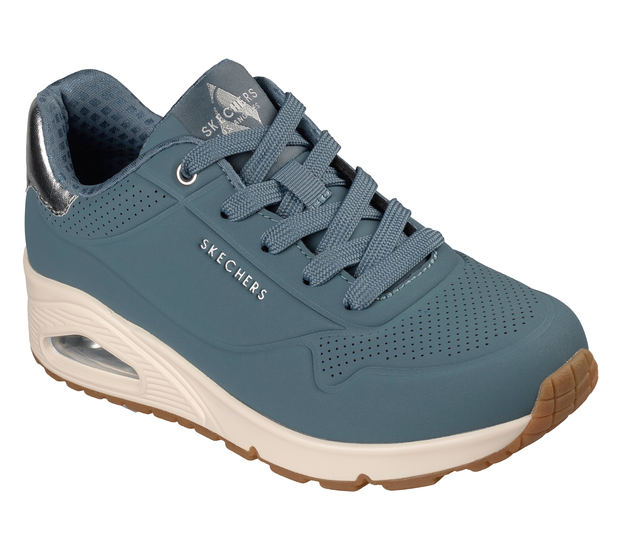 Skechers Sneaker »UNO GOLDEN AIR«  Freizeitschuh, Halbschuh, Schnürschuh mit Metallic-Einsatz