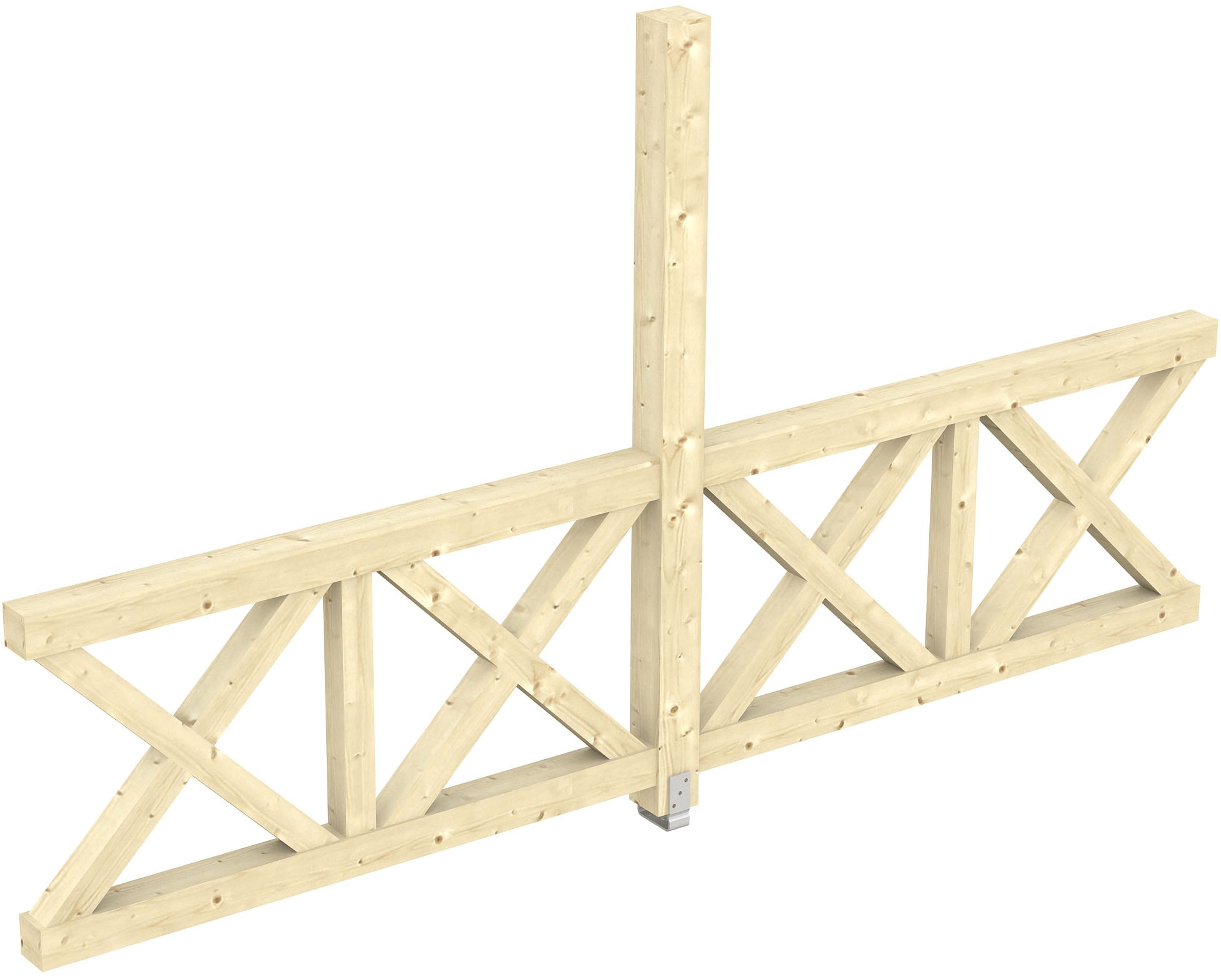 SKANHOLZ Carport-Seitenwand »Andreaskreuz« freistehehend Natur
