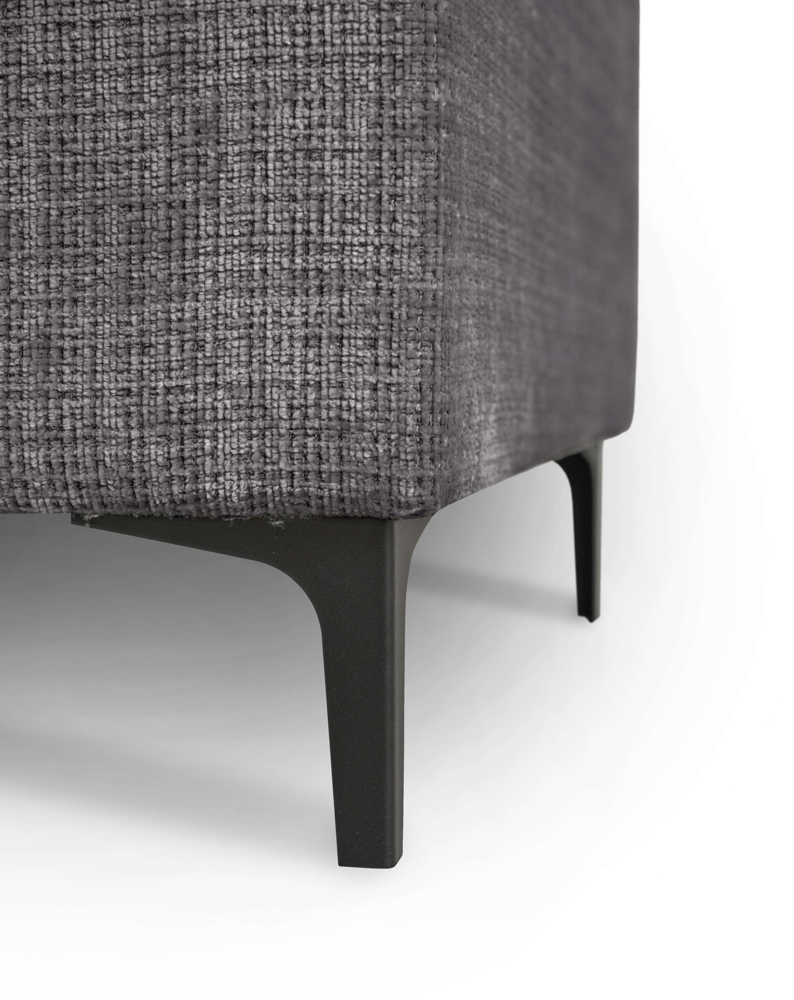 Places of Style Ecksofa »Polsterecke Oland, Struktur, Flachgewebe, Luxus-Microfaser, Boucle«, L-Form, 280 cm, Wellenunterfederung, Skandi-Design, Metallfüße